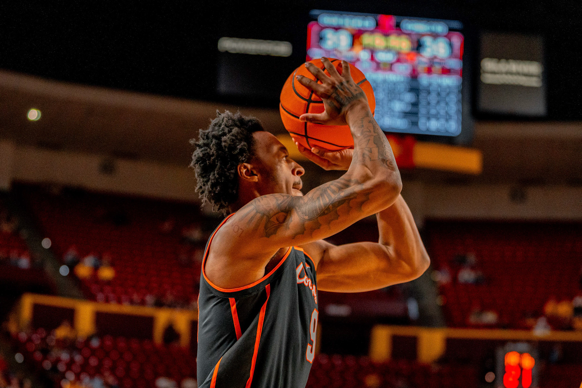Image Taken at Oklahoma State Mens Basketball at Arizona State University, 10, 02, 2026, Desert Financial Arena, Tempe, Arizona. Carson Skidmore/OSU Athletics