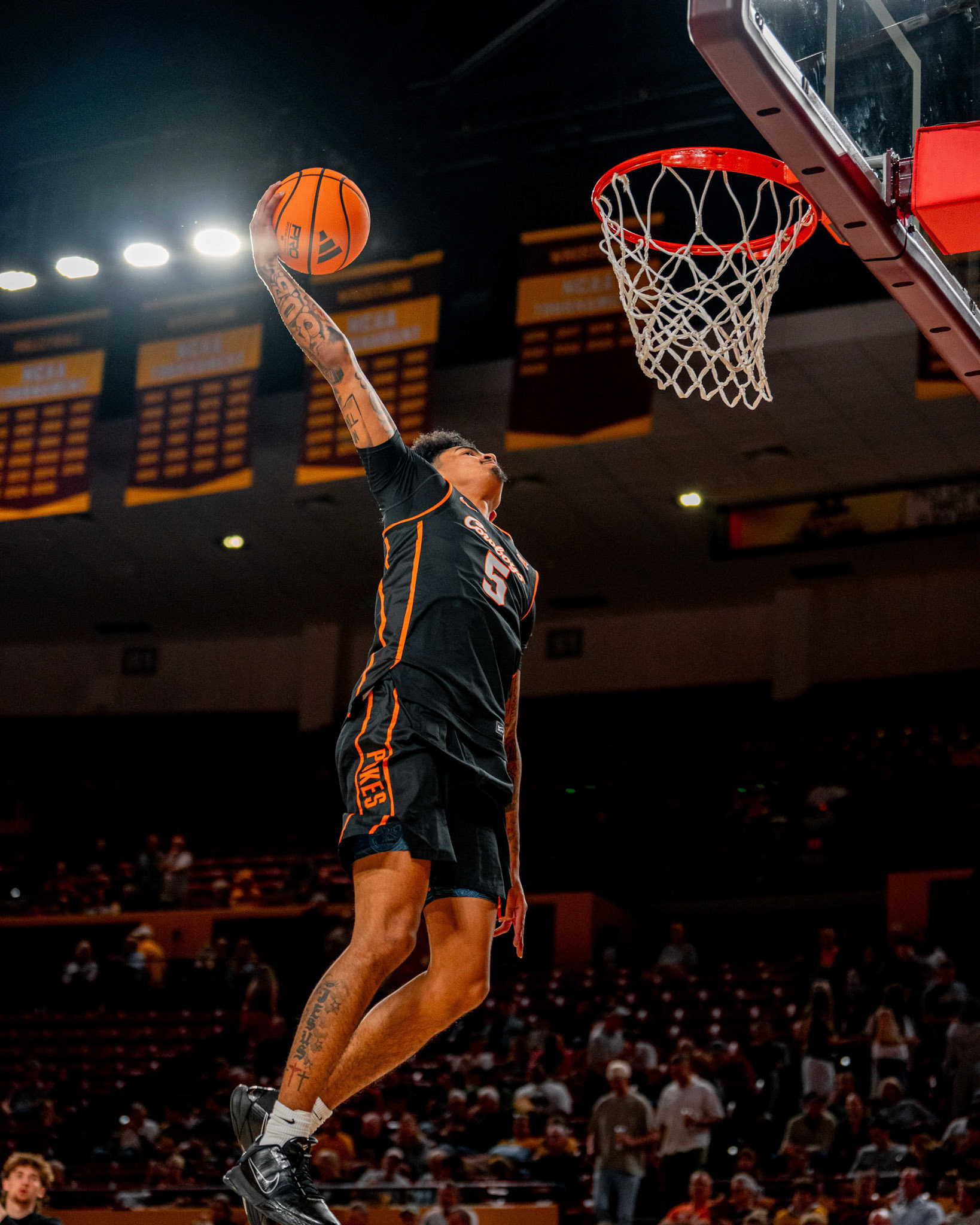 Image Taken at Oklahoma State Mens Basketball at Arizona State University, 10, 02, 2026, Desert Financial Arena, Tempe, Arizona. Carson Skidmore/OSU Athletics