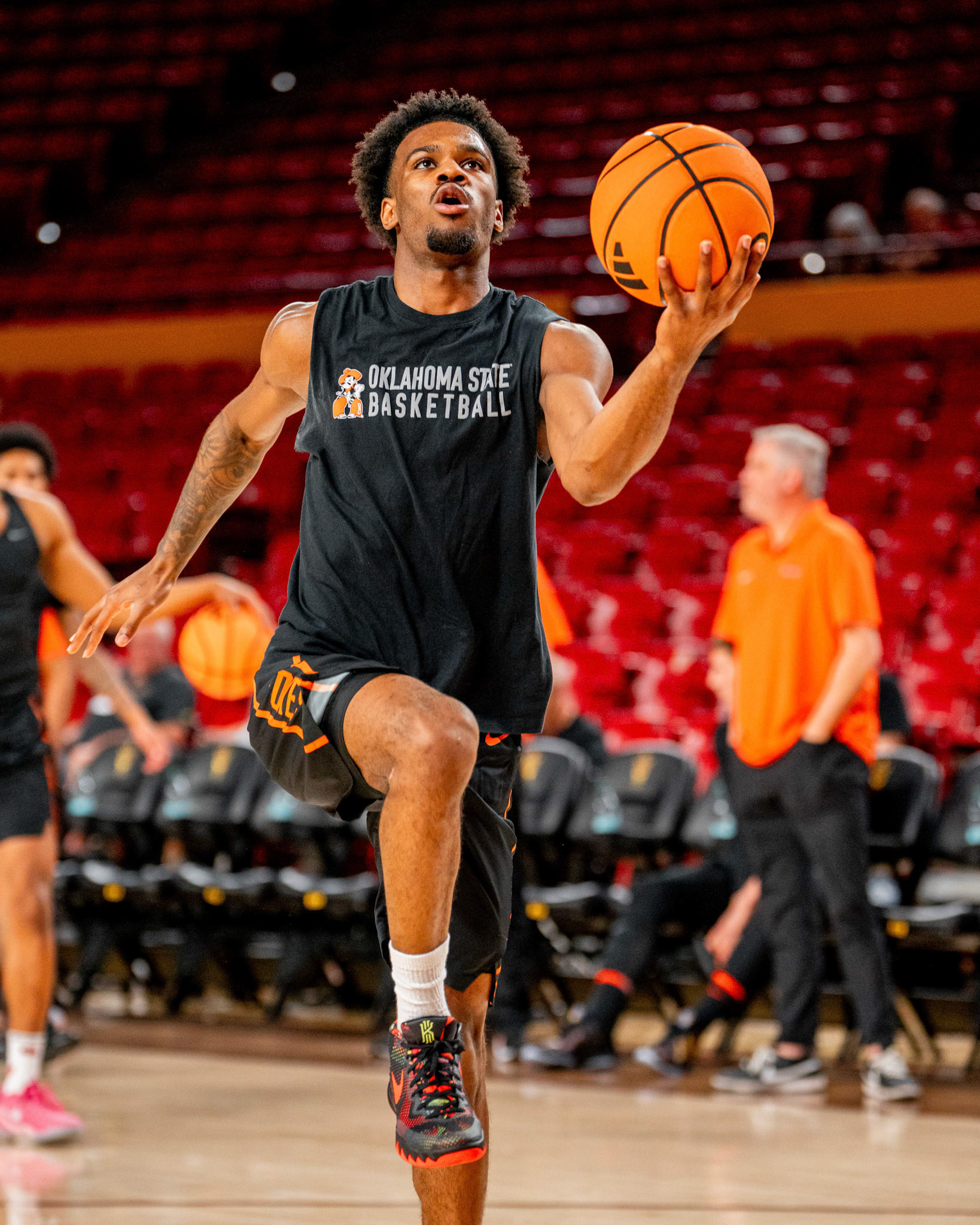 Image Taken at Oklahoma State Mens Basketball at Arizona State University, 10, 02, 2026, Desert Financial Arena, Tempe, Arizona. Carson Skidmore/OSU Athletics