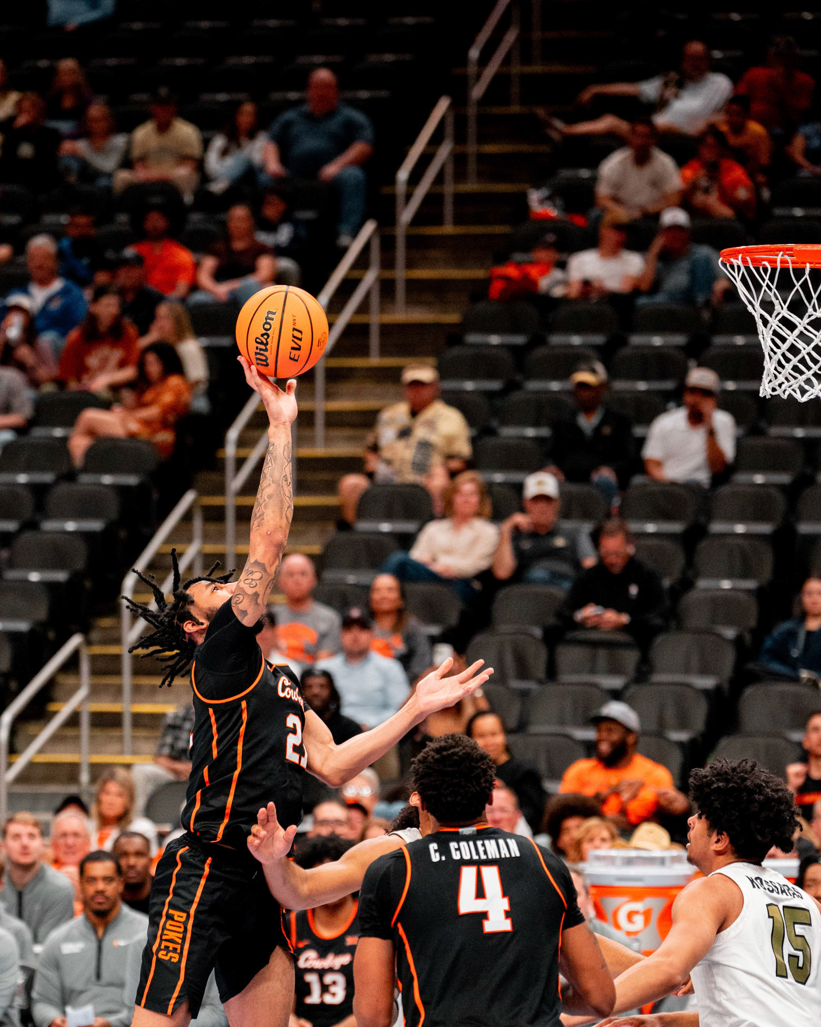 Image Taken at 2026 Phillips 66 Big 12 Men's Basketball Tournament, 11, 03, 2026, T-Mobile Center, Kansas City Missouri. Carson Skidmore/OSU Athletics