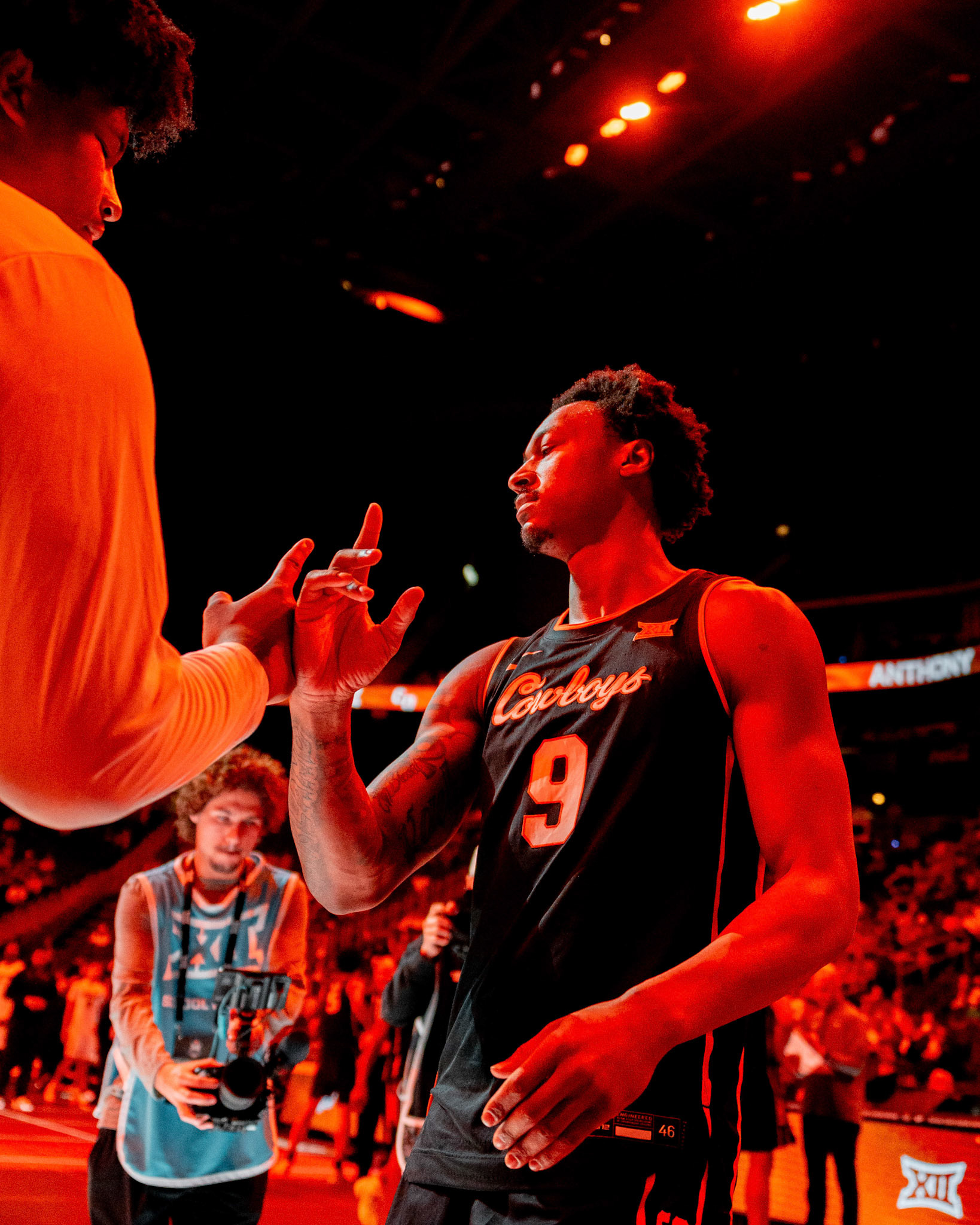 Image Taken at 2026 Phillips 66 Big 12 Men's Basketball Tournament, 11, 03, 2026, T-Mobile Center, Kansas City Missouri. Carson Skidmore/OSU Athletics