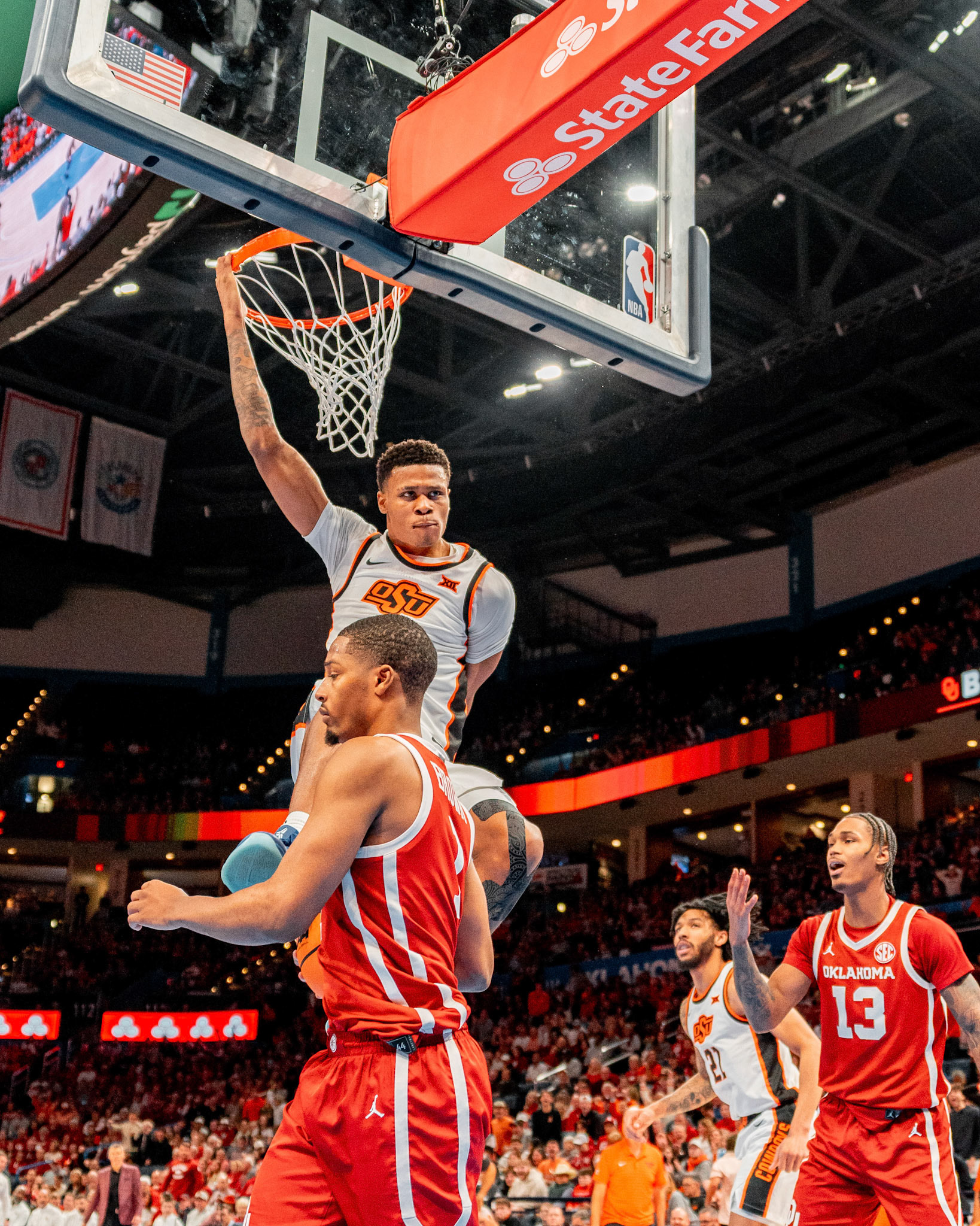 Image Taken at OkState vs Oklahoma, 13, 12, 2025, Paycom Center, Oklahoma City Oklahoma. Carson Skidmore/OSU Athletics