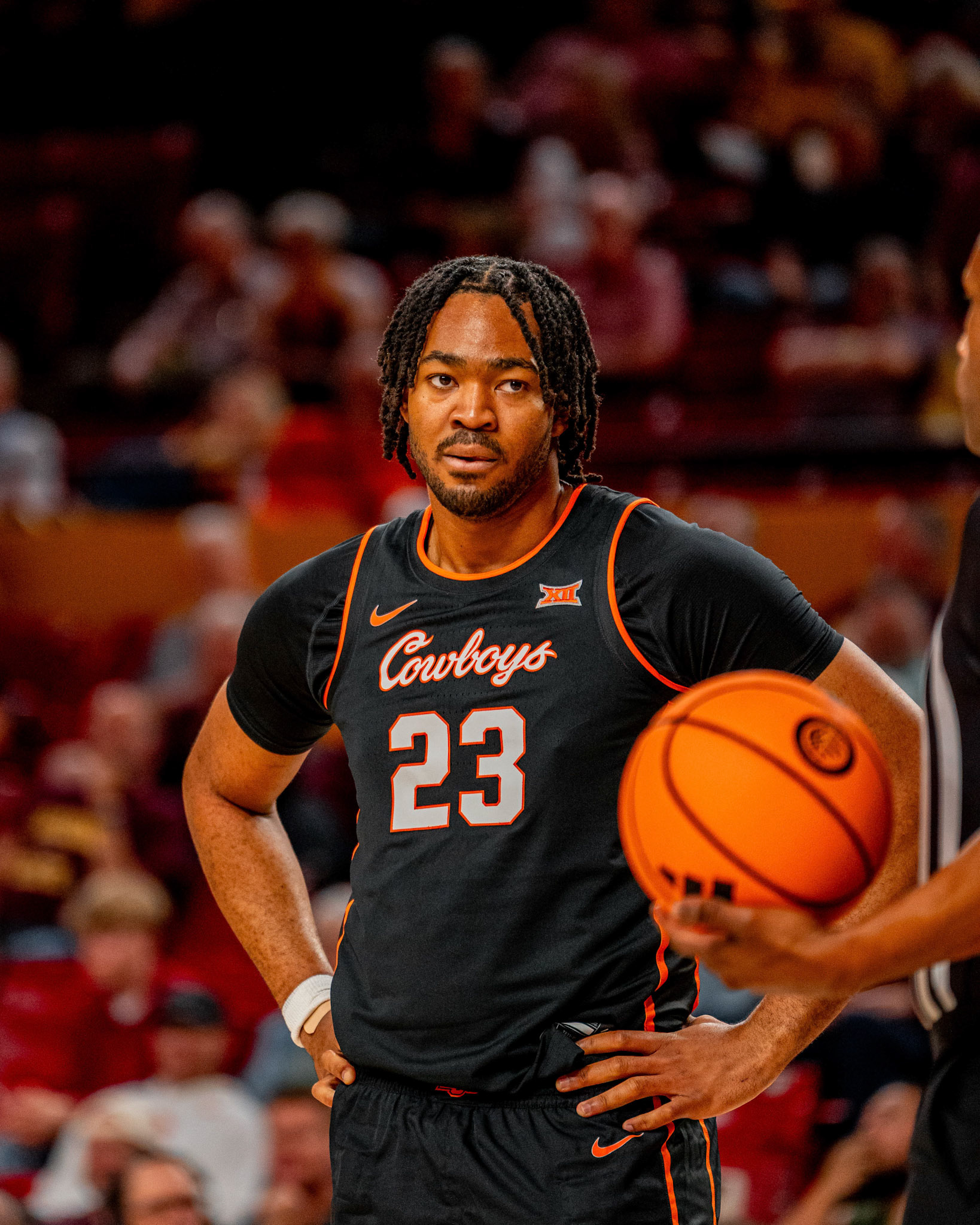 Image Taken at Oklahoma State Mens Basketball at Arizona State University, 10, 02, 2026, Desert Financial Arena, Tempe, Arizona. Carson Skidmore/OSU Athletics