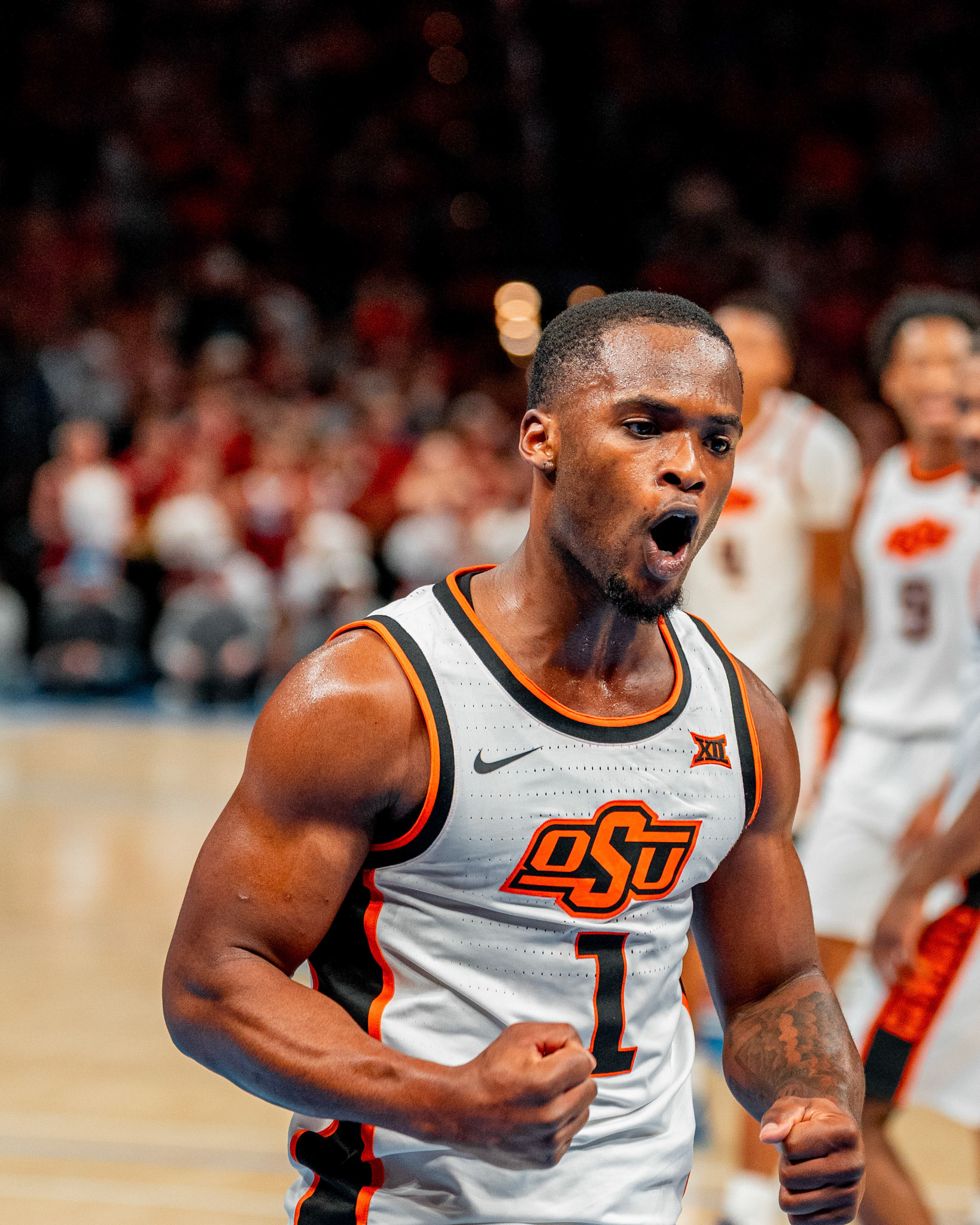 Image Taken at OkState vs Oklahoma, 13, 12, 2025, Paycom Center, Oklahoma City Oklahoma. Carson Skidmore/OSU Athletics