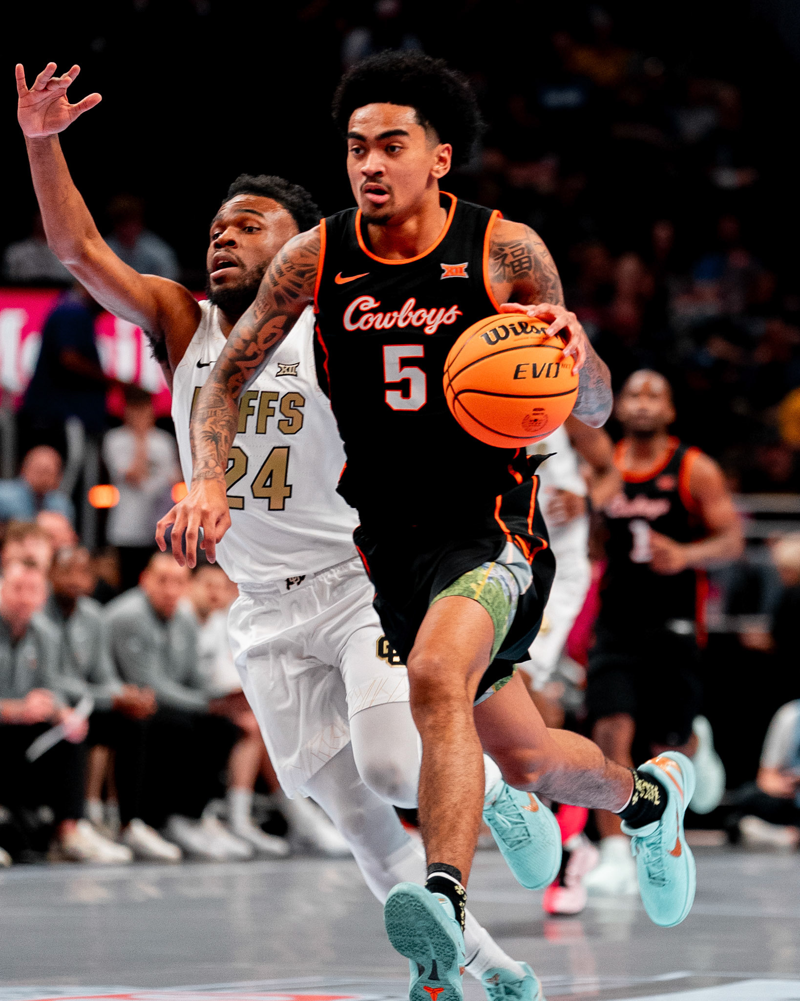 Image Taken at 2026 Phillips 66 Big 12 Men's Basketball Tournament, 11, 03, 2026, T-Mobile Center, Kansas City Missouri. Carson Skidmore/OSU Athletics