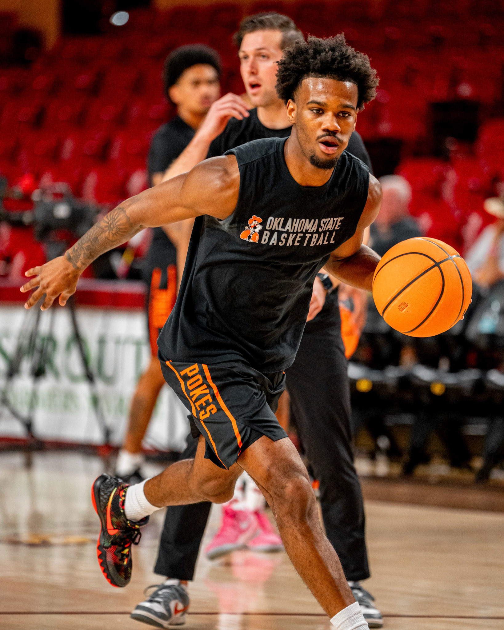 Image Taken at Oklahoma State Mens Basketball at Arizona State University, 10, 02, 2026, Desert Financial Arena, Tempe, Arizona. Carson Skidmore/OSU Athletics