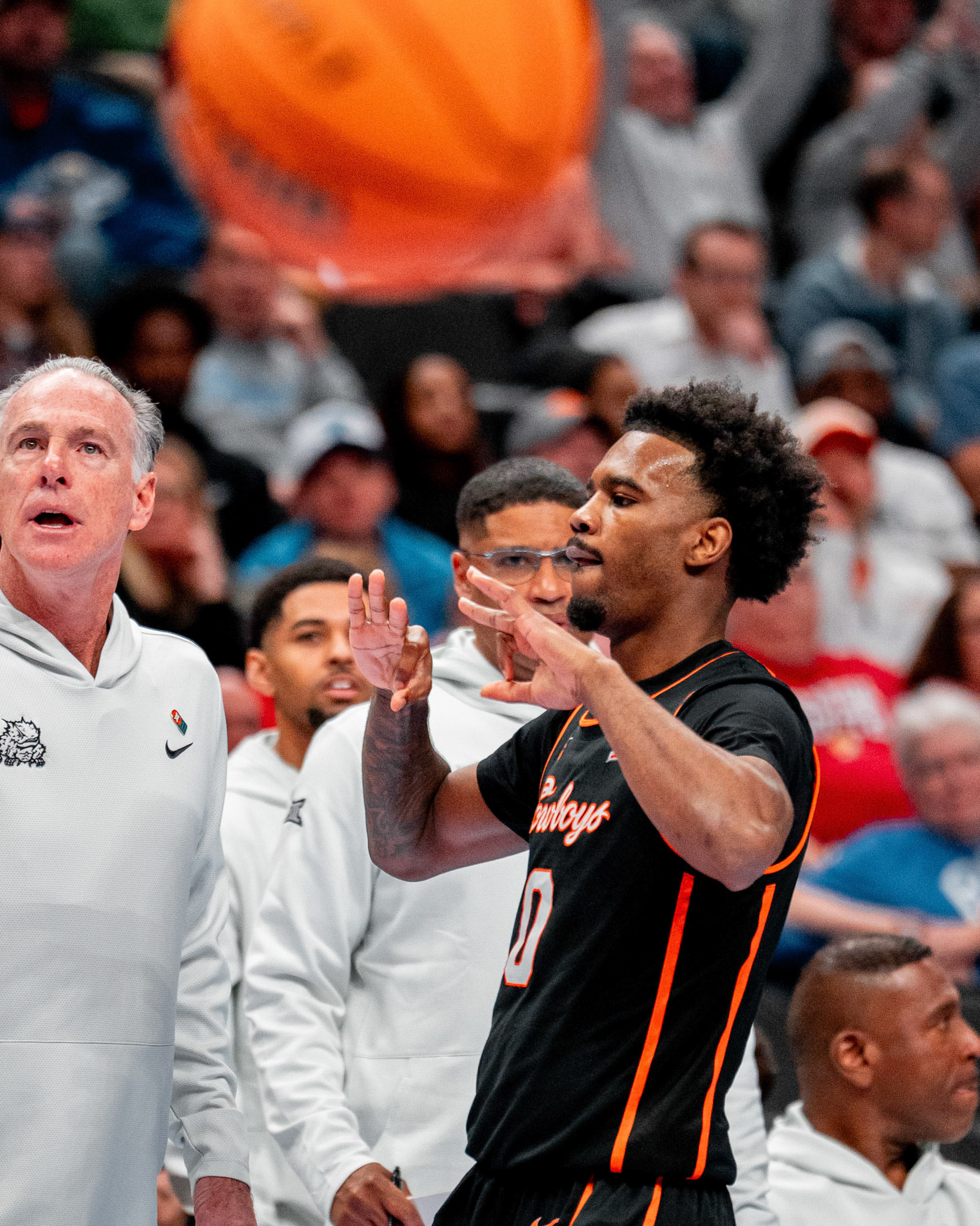 Image Taken at MBB vs TCU (Big 12 Tournamentt, 12, 03, 2026, T-Mobile Center, Kansas City Missouri. Carson Skidmore/OSU Athletics