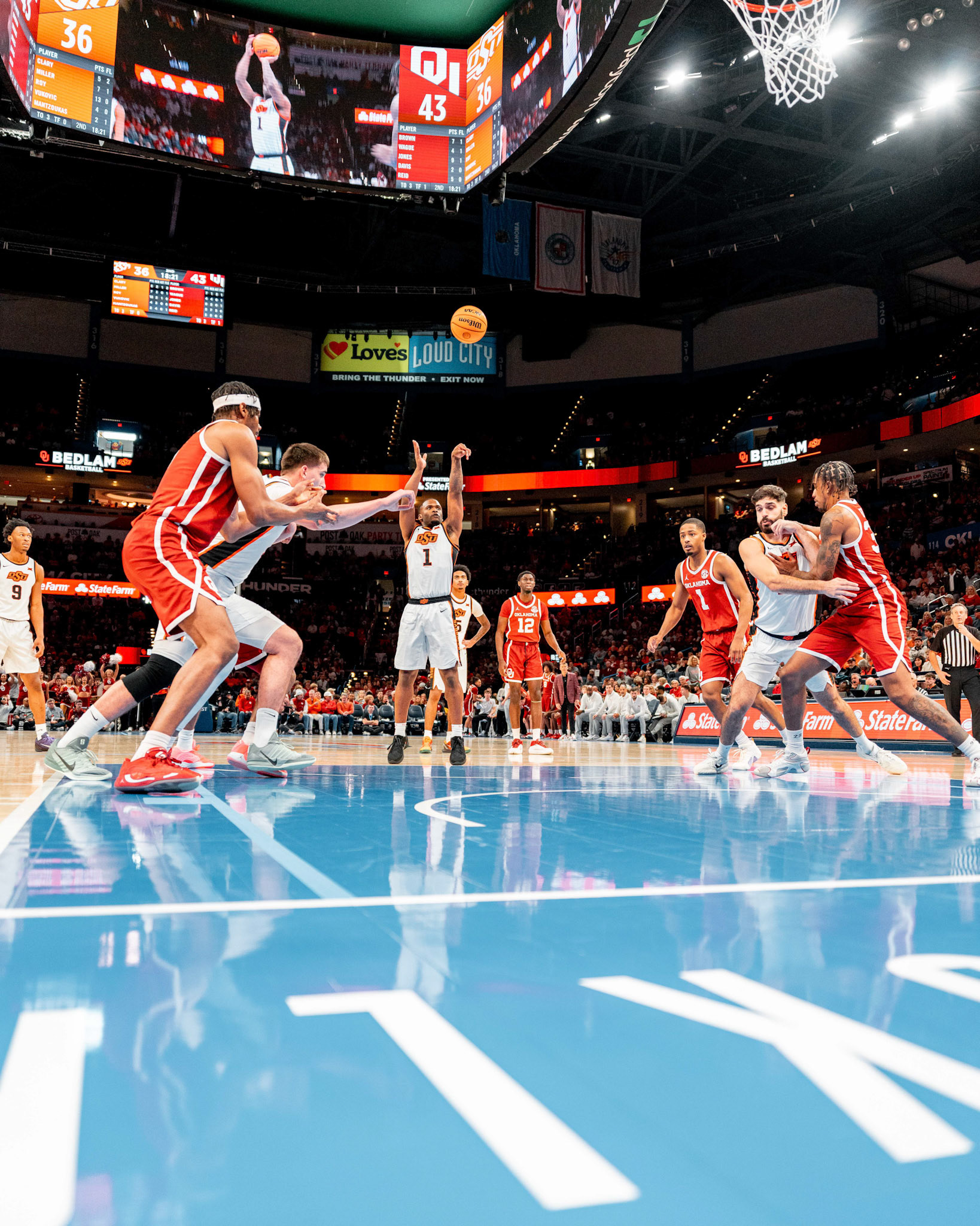 Image Taken at OkState vs Oklahoma, 13, 12, 2025, Paycom Center, Oklahoma City Oklahoma. Carson Skidmore/OSU Athletics