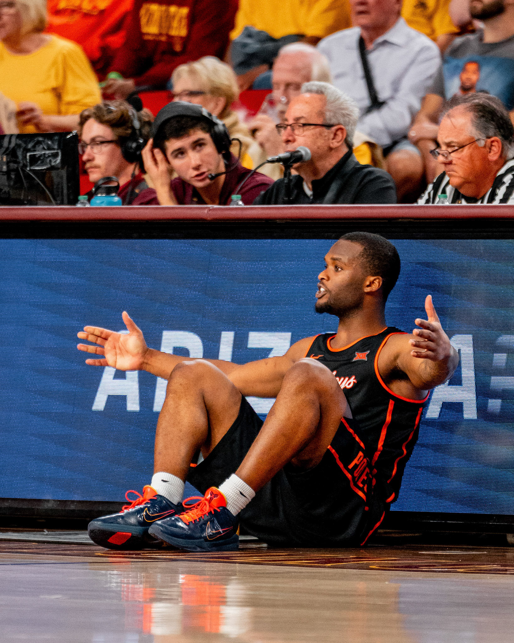 Image Taken at Oklahoma State Mens Basketball at Arizona State University, 10, 02, 2026, Desert Financial Arena, Tempe, Arizona. Carson Skidmore/OSU Athletics
