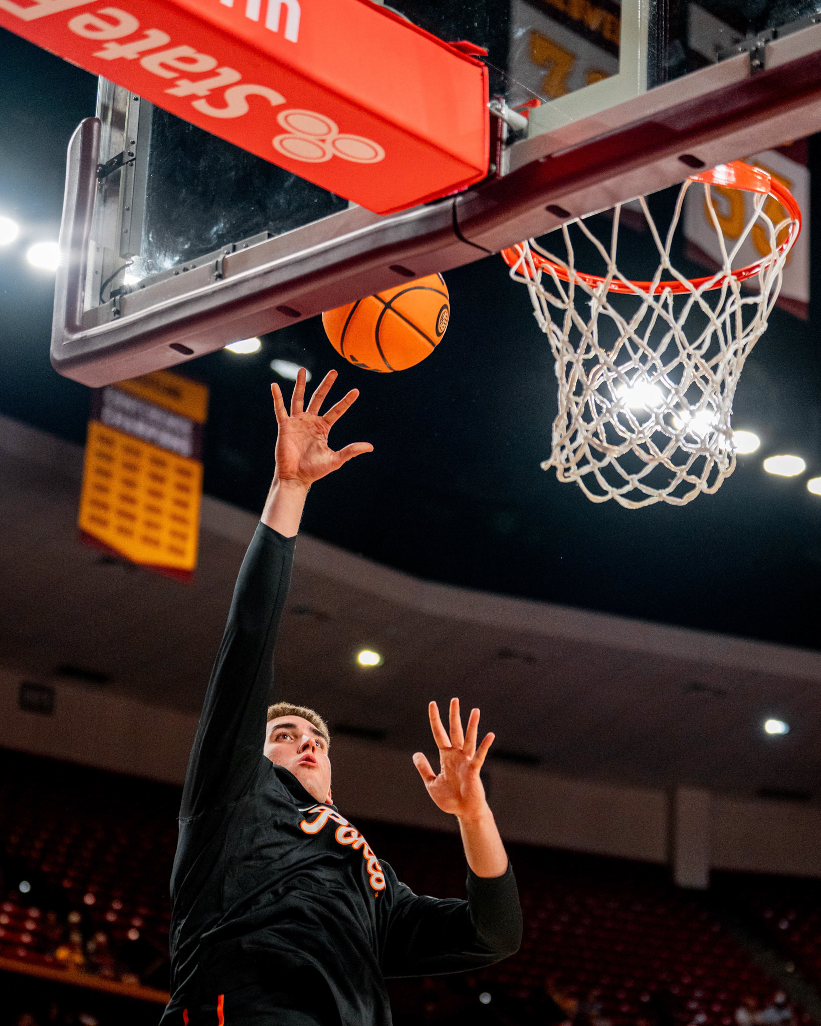 Image Taken at Oklahoma State Mens Basketball at Arizona State University, 10, 02, 2026, Desert Financial Arena, Tempe, Arizona. Carson Skidmore/OSU Athletics