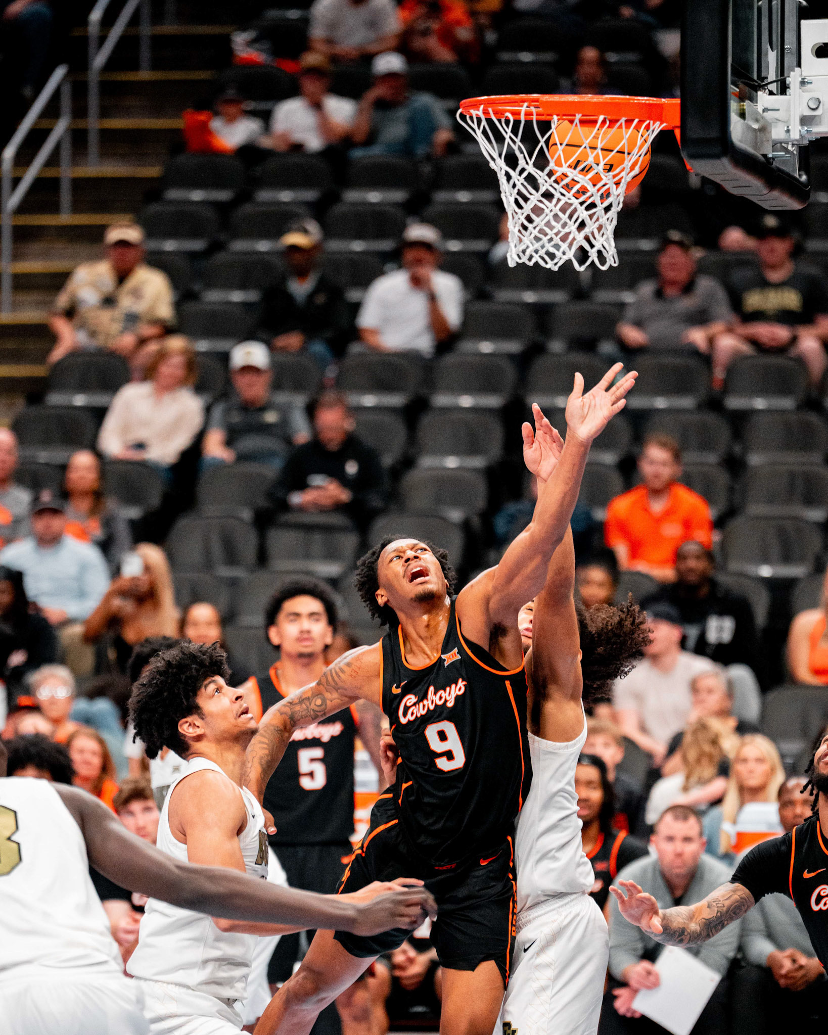 Image Taken at 2026 Phillips 66 Big 12 Men's Basketball Tournament, 11, 03, 2026, T-Mobile Center, Kansas City Missouri. Carson Skidmore/OSU Athletics