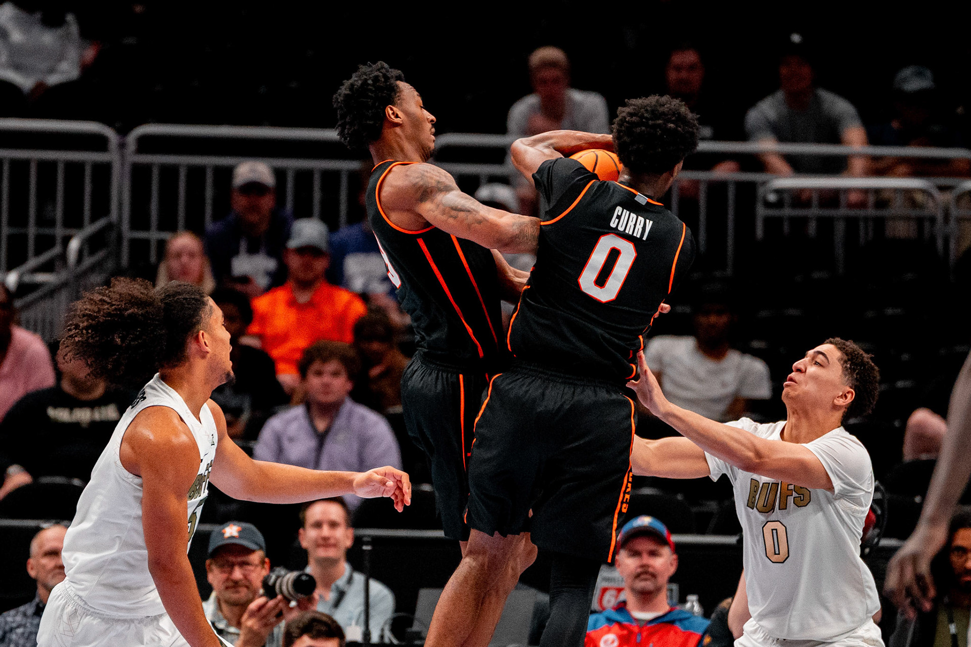 Image Taken at 2026 Phillips 66 Big 12 Men's Basketball Tournament, 11, 03, 2026, T-Mobile Center, Kansas City Missouri. Carson Skidmore/OSU Athletics