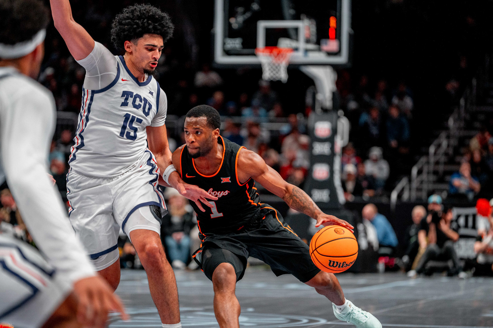 Image Taken at MBB vs TCU (Big 12 Tournamentt, 12, 03, 2026, T-Mobile Center, Kansas City Missouri. Carson Skidmore/OSU Athletics