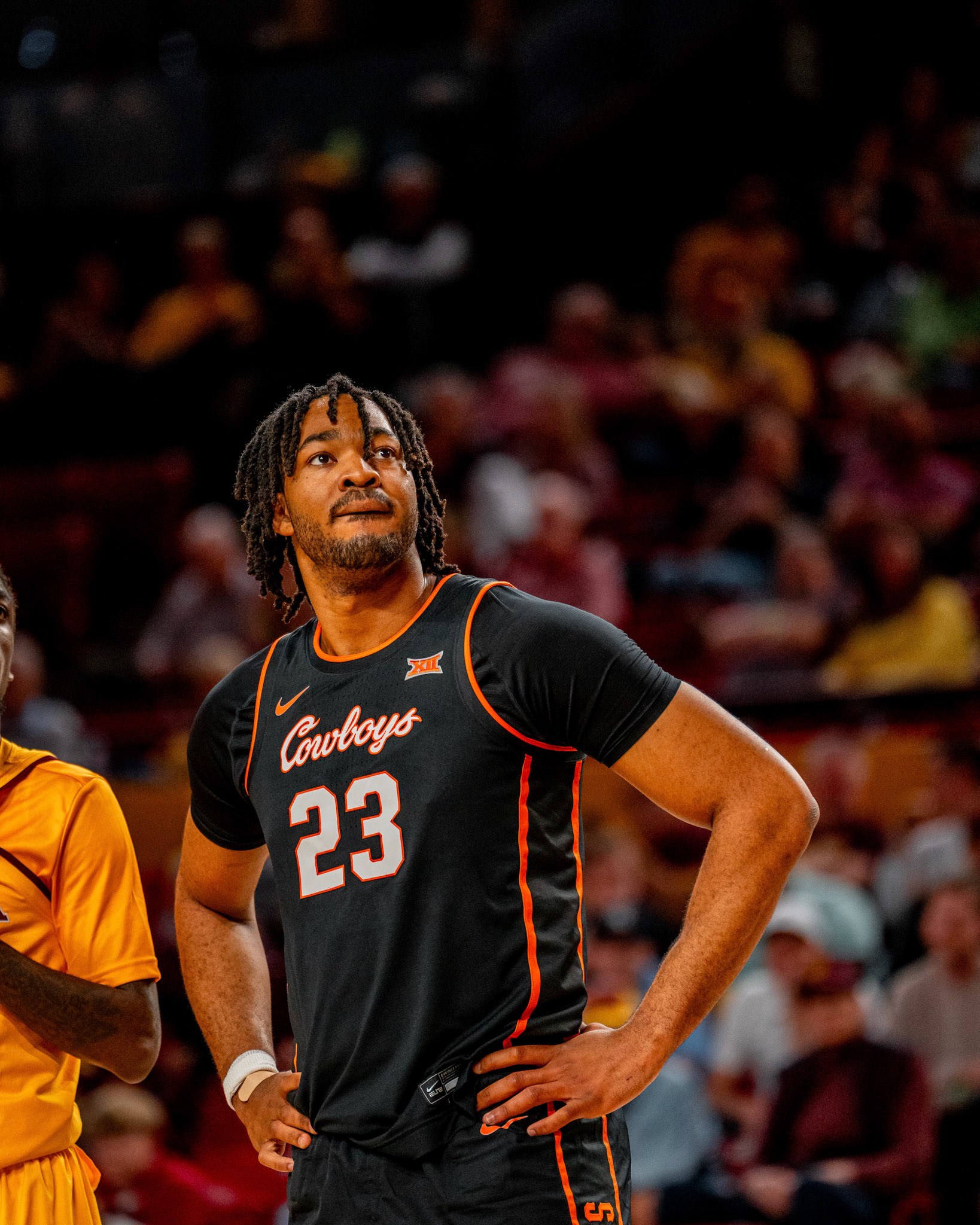 Image Taken at Oklahoma State Mens Basketball at Arizona State University, 10, 02, 2026, Desert Financial Arena, Tempe, Arizona. Carson Skidmore/OSU Athletics