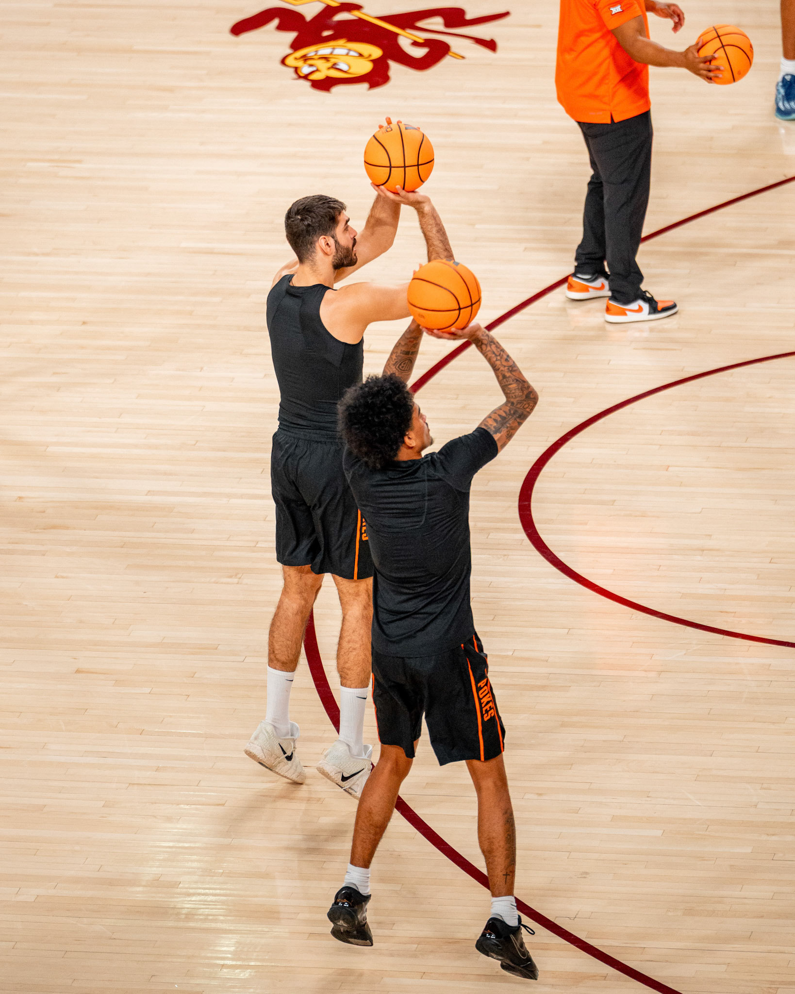 Image Taken at Oklahoma State Mens Basketball at Arizona State University, 10, 02, 2026, Desert Financial Arena, Tempe, Arizona. Carson Skidmore/OSU Athletics