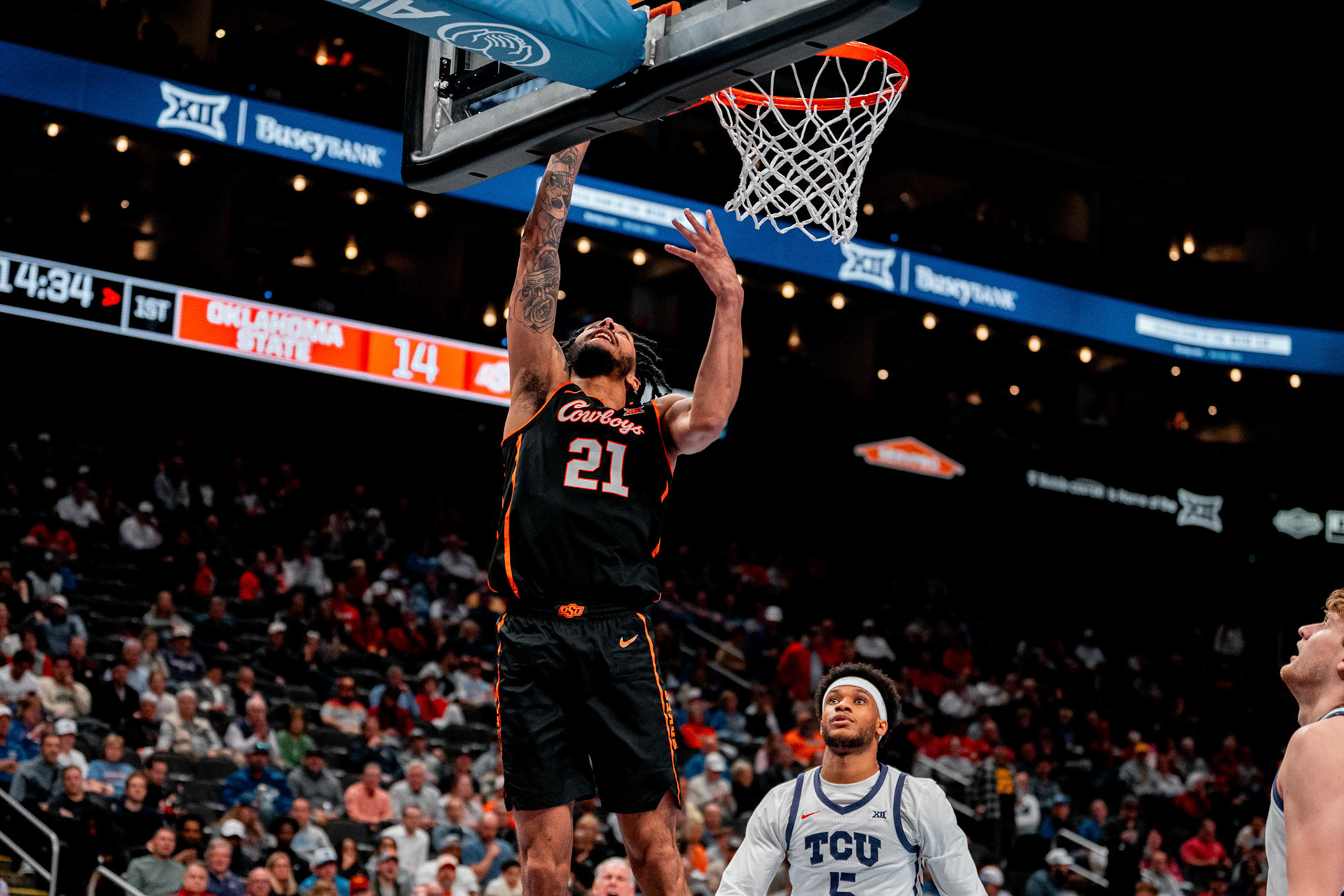 Image Taken at MBB vs TCU (Big 12 Tournamentt, 12, 03, 2026, T-Mobile Center, Kansas City Missouri. Carson Skidmore/OSU Athletics