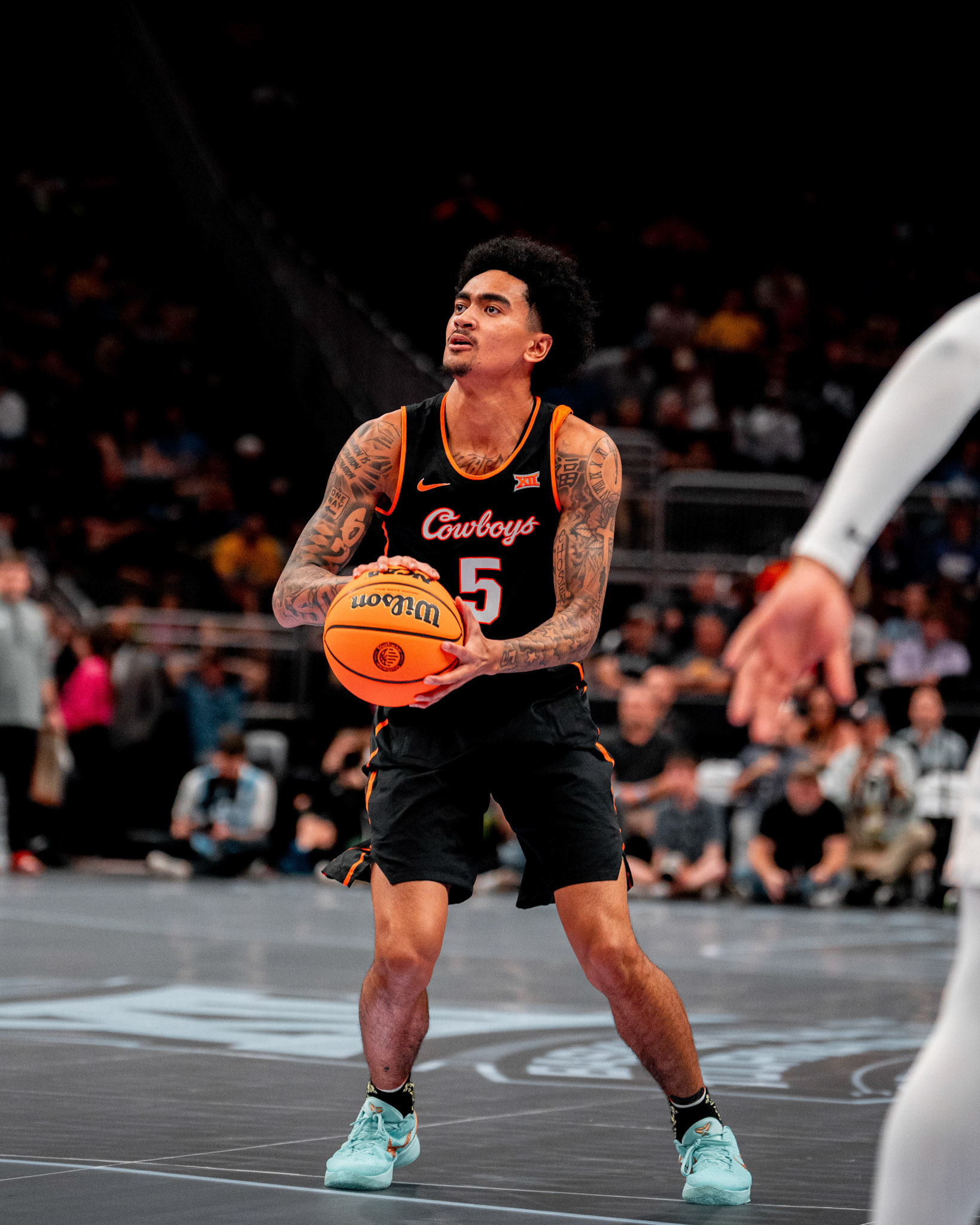 Image Taken at 2026 Phillips 66 Big 12 Men's Basketball Tournament, 11, 03, 2026, T-Mobile Center, Kansas City Missouri. Carson Skidmore/OSU Athletics