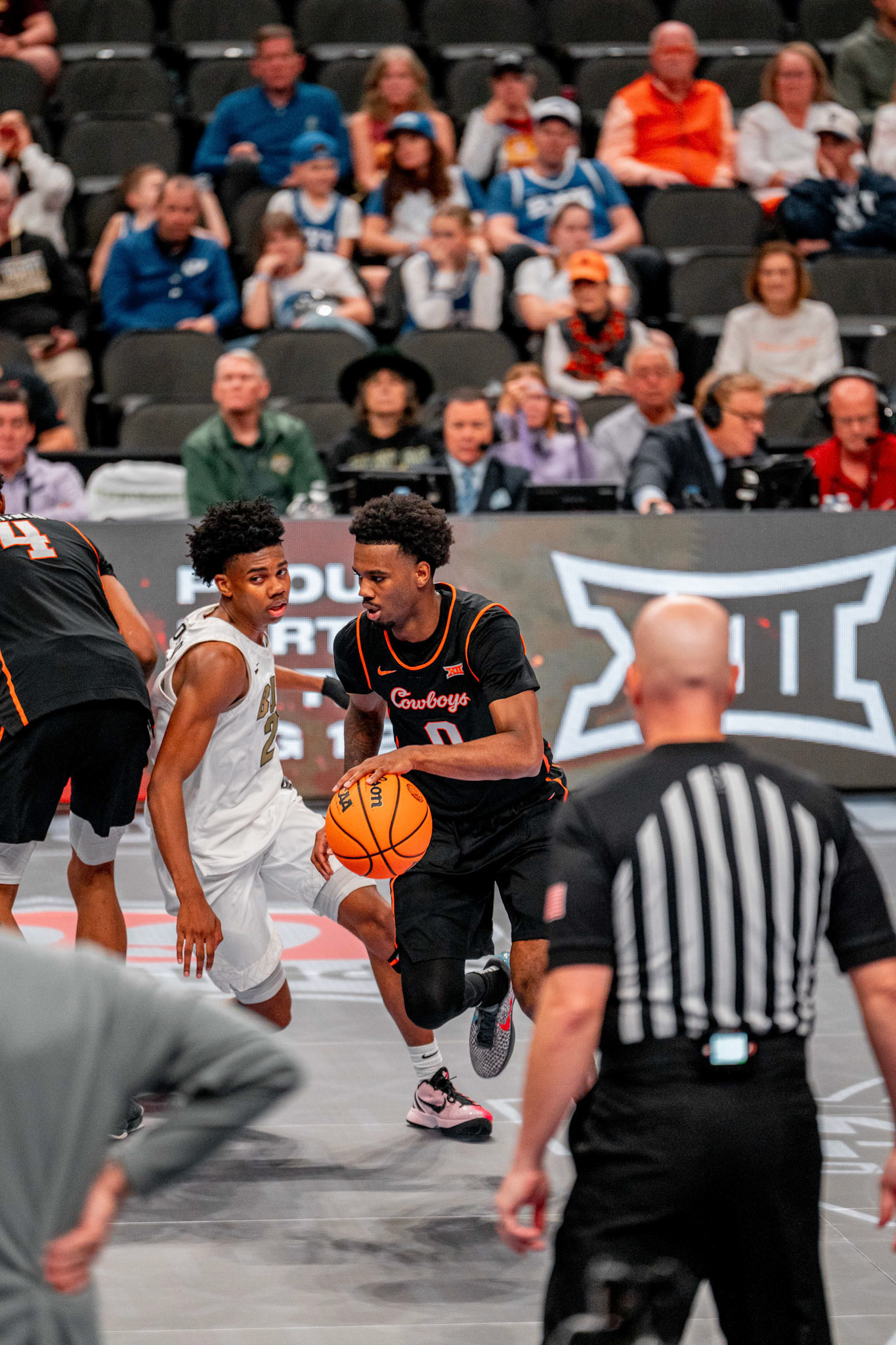 Image Taken at 2026 Phillips 66 Big 12 Men's Basketball Tournament, 11, 03, 2026, T-Mobile Center, Kansas City Missouri. Carson Skidmore/OSU Athletics