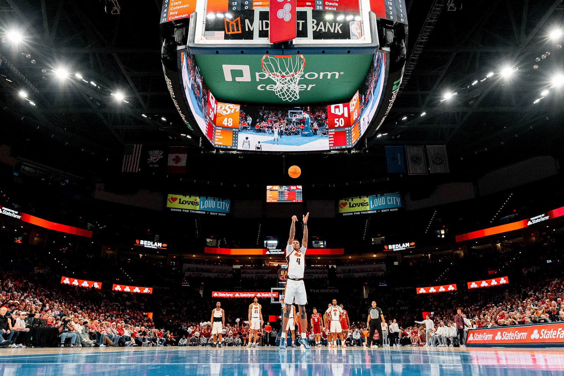 Image Taken at OkState vs Oklahoma, 13, 12, 2025, Paycom Center, Oklahoma City Oklahoma. Carson Skidmore/OSU Athletics