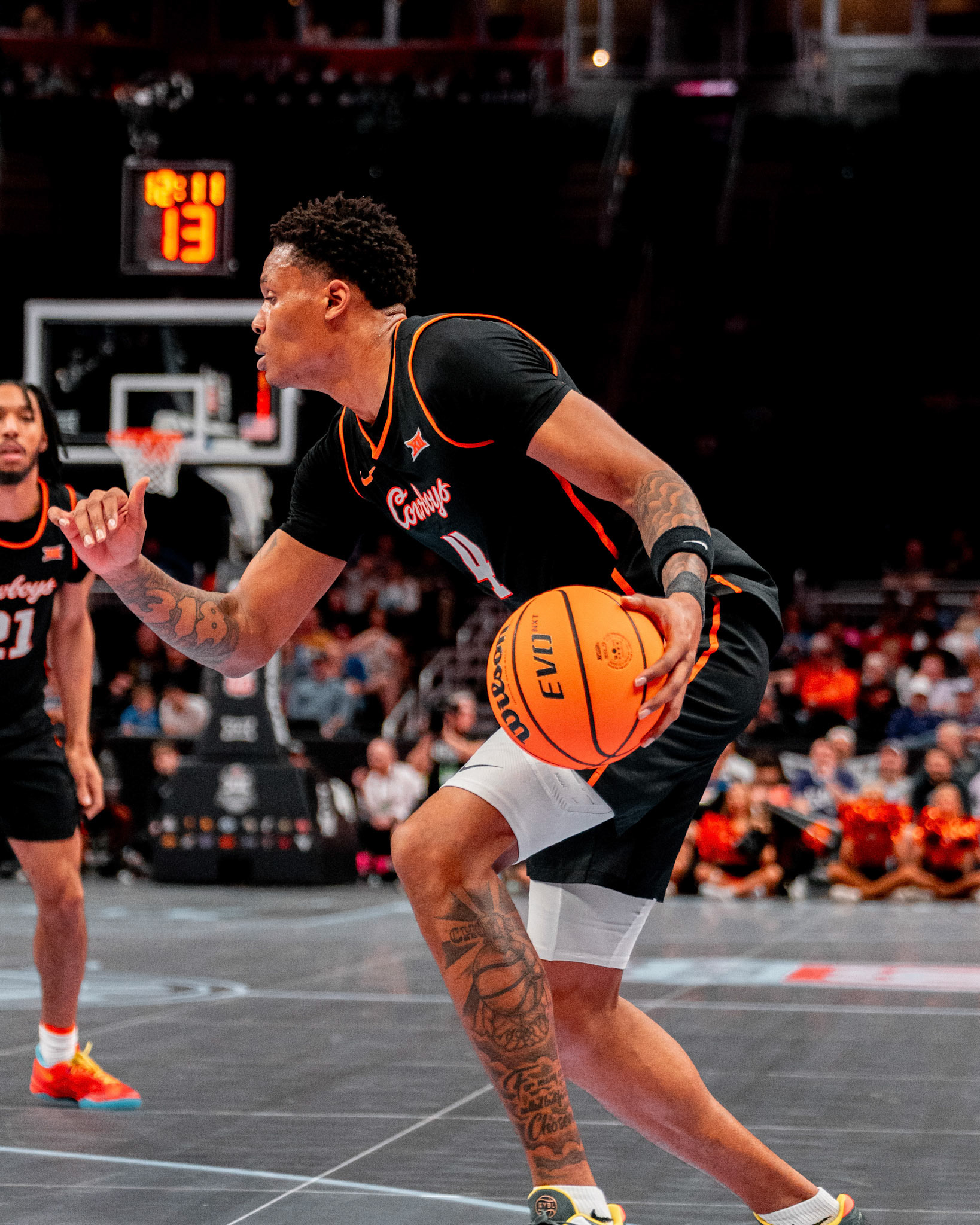 Image Taken at 2026 Phillips 66 Big 12 Men's Basketball Tournament, 11, 03, 2026, T-Mobile Center, Kansas City Missouri. Carson Skidmore/OSU Athletics