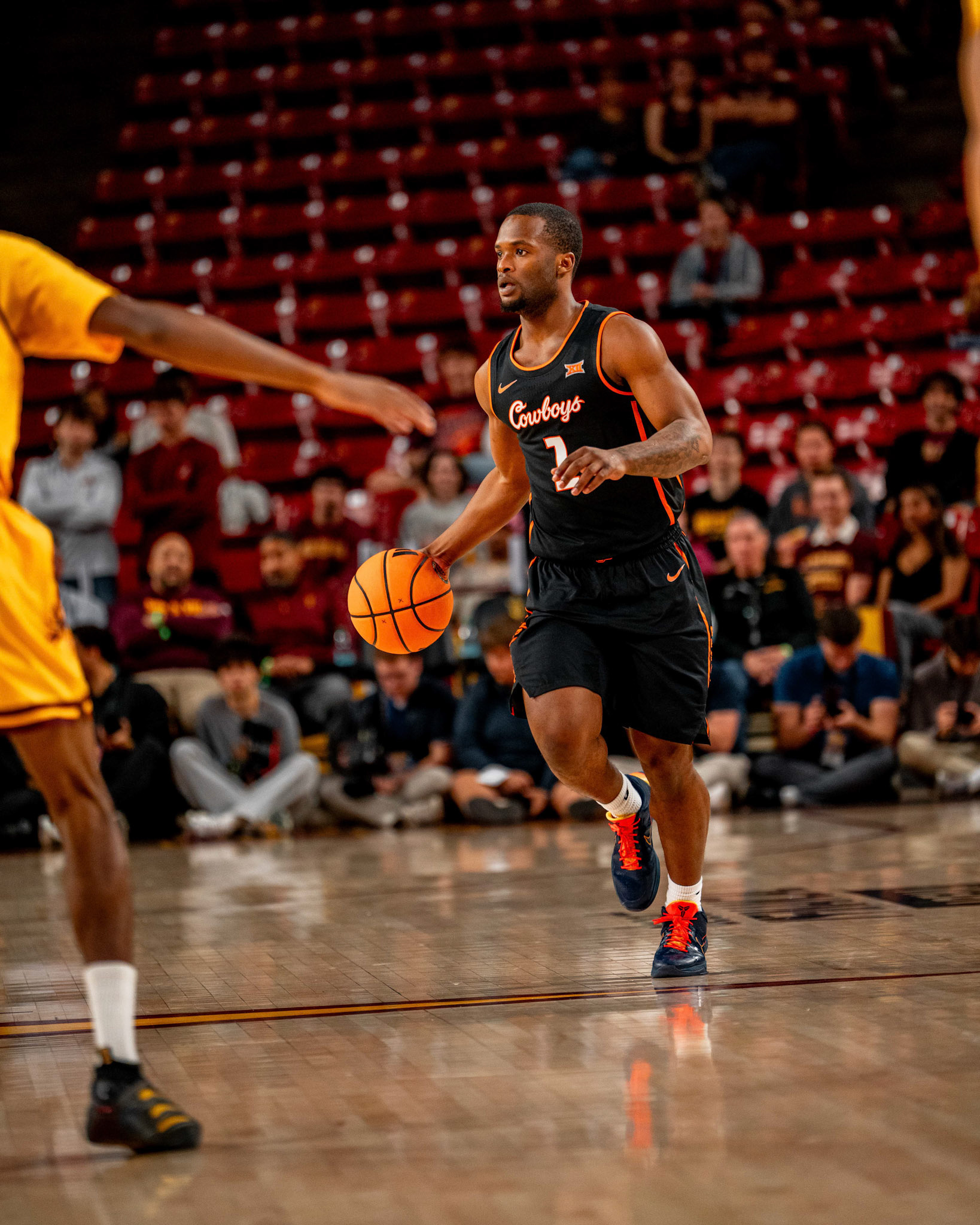 Image Taken at Oklahoma State Mens Basketball at Arizona State University, 10, 02, 2026, Desert Financial Arena, Tempe, Arizona. Carson Skidmore/OSU Athletics
