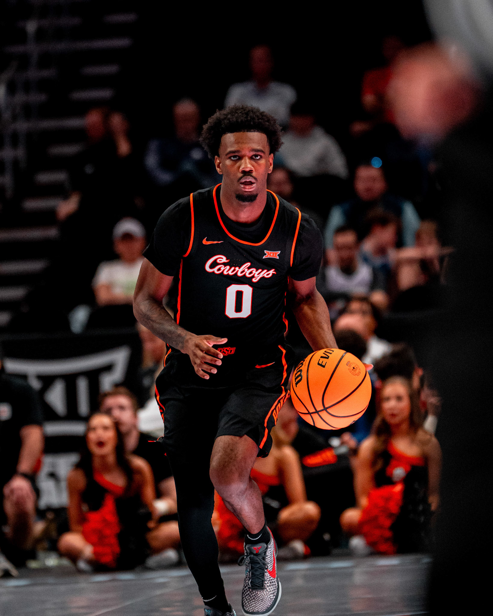 Image Taken at 2026 Phillips 66 Big 12 Men's Basketball Tournament, 11, 03, 2026, T-Mobile Center, Kansas City Missouri. Carson Skidmore/OSU Athletics