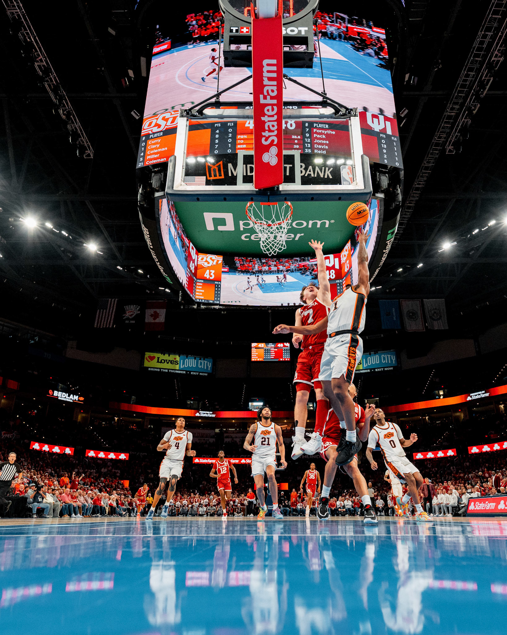 Image Taken at OkState vs Oklahoma, 13, 12, 2025, Paycom Center, Oklahoma City Oklahoma. Carson Skidmore/OSU Athletics