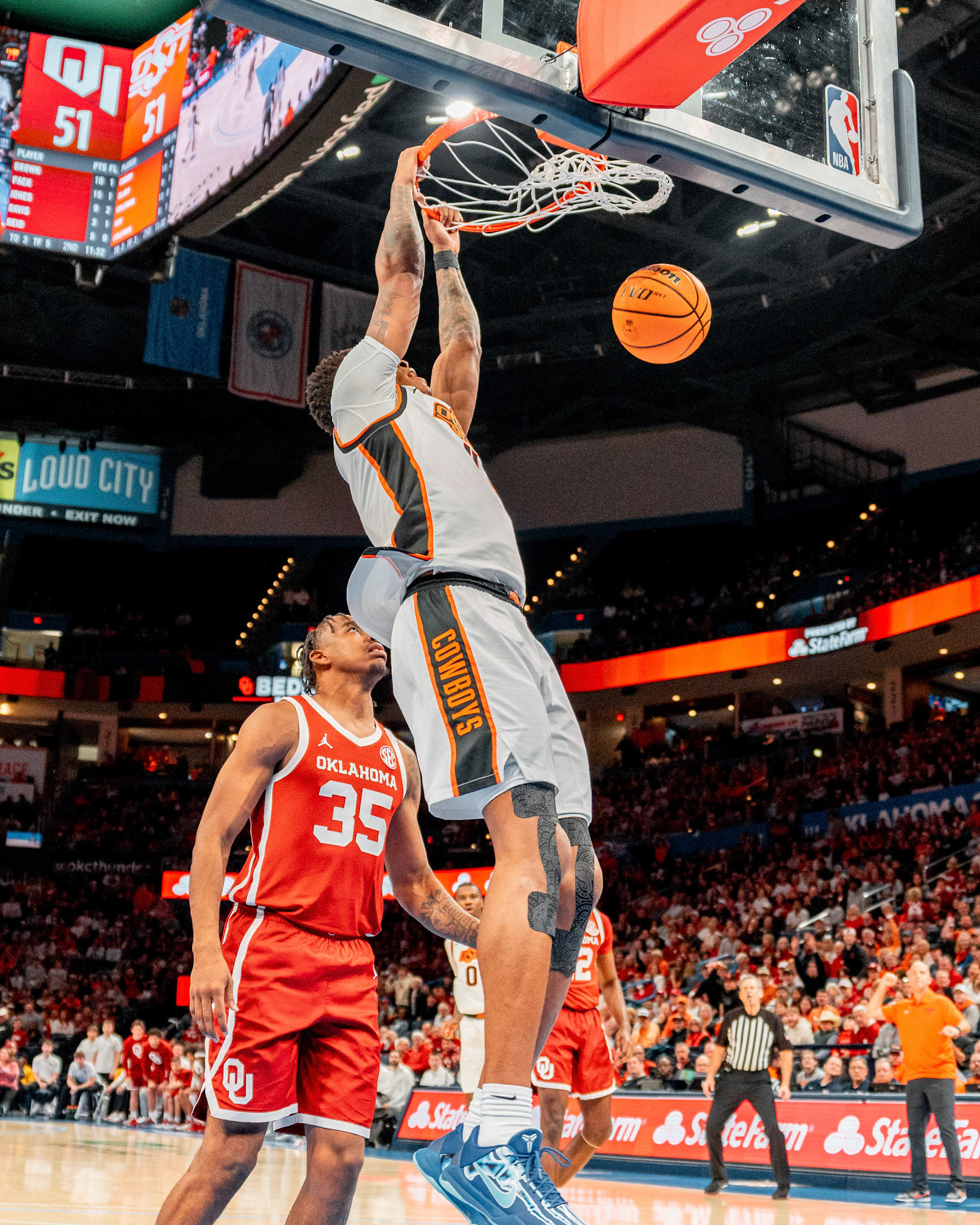 Image Taken at OkState vs Oklahoma, 13, 12, 2025, Paycom Center, Oklahoma City Oklahoma. Carson Skidmore/OSU Athletics