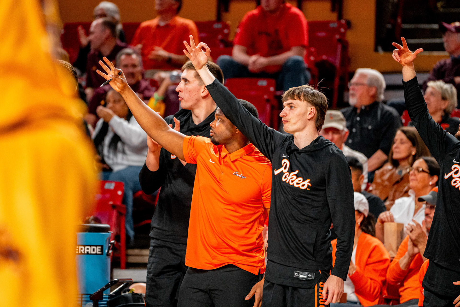 Image Taken at Oklahoma State Mens Basketball at Arizona State University, 10, 02, 2026, Desert Financial Arena, Tempe, Arizona. Carson Skidmore/OSU Athletics