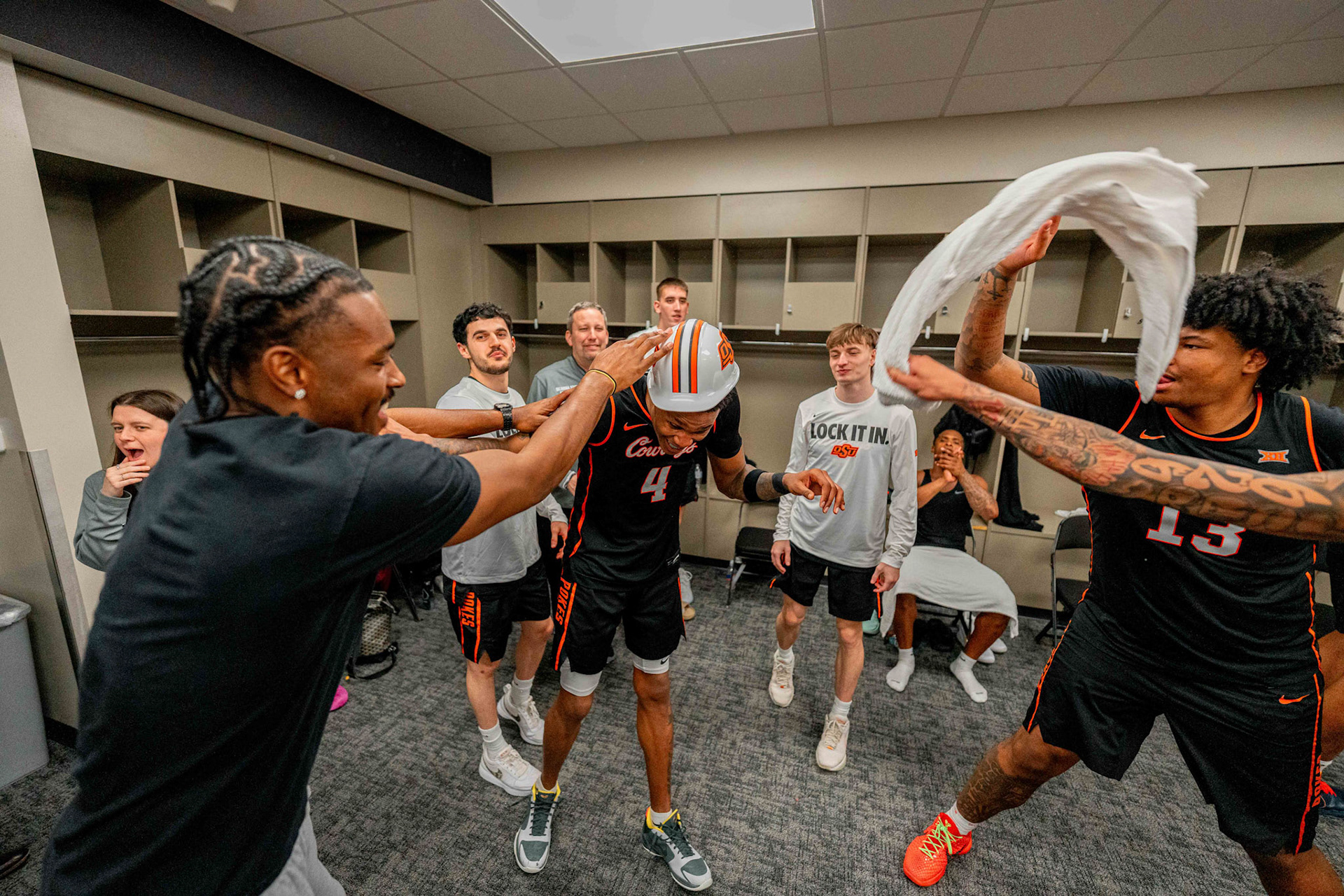 Image Taken at 2026 Phillips 66 Big 12 Men's Basketball Tournament, 11, 03, 2026, T-Mobile Center, Kansas City Missouri. Carson Skidmore/OSU Athletics