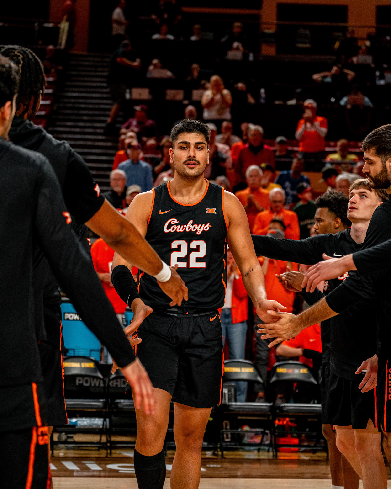 Image Taken at Oklahoma State Mens Basketball at Arizona State University, 10, 02, 2026, Desert Financial Arena, Tempe, Arizona. Carson Skidmore/OSU Athletics