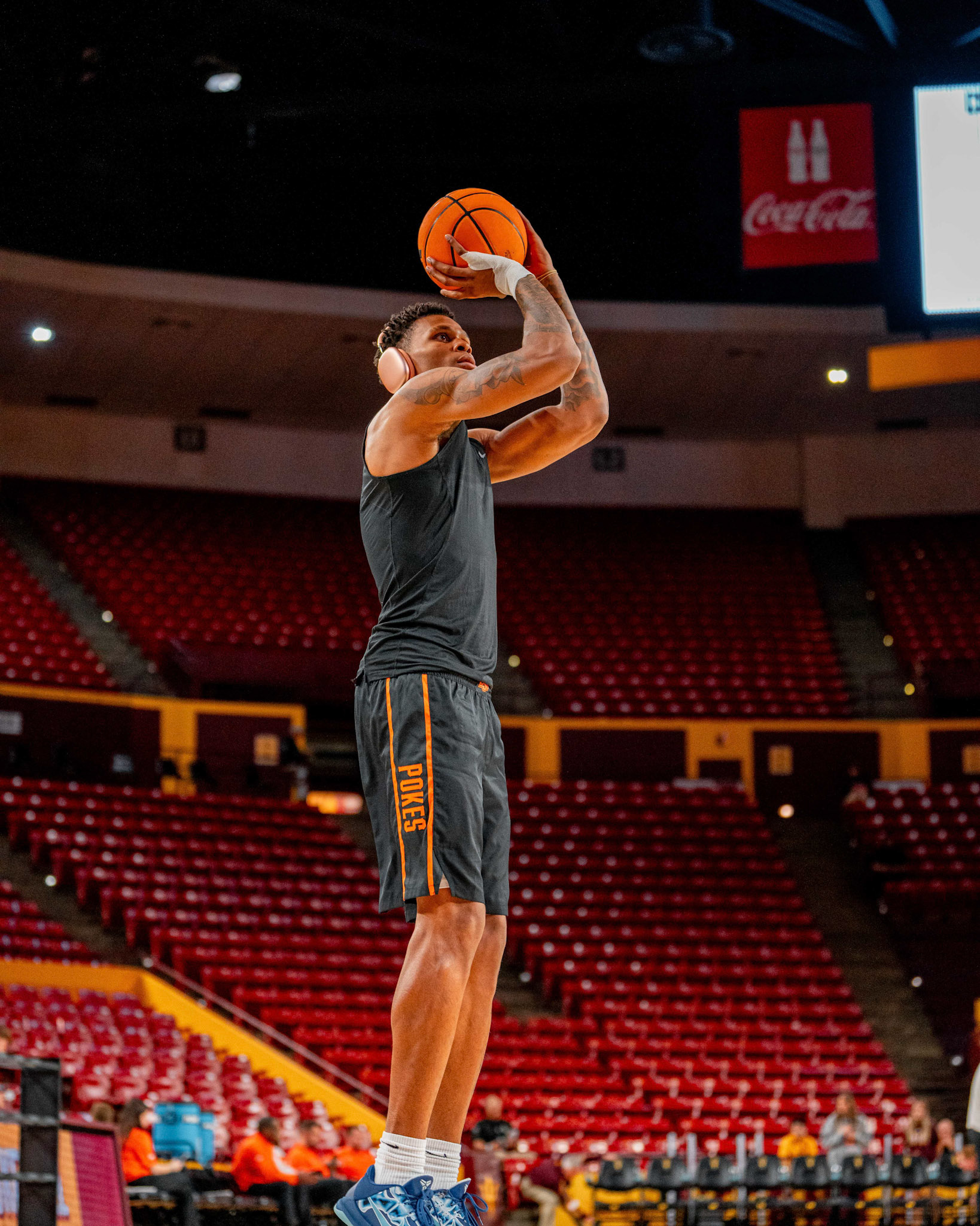Image Taken at Oklahoma State Mens Basketball at Arizona State University, 10, 02, 2026, Desert Financial Arena, Tempe, Arizona. Carson Skidmore/OSU Athletics