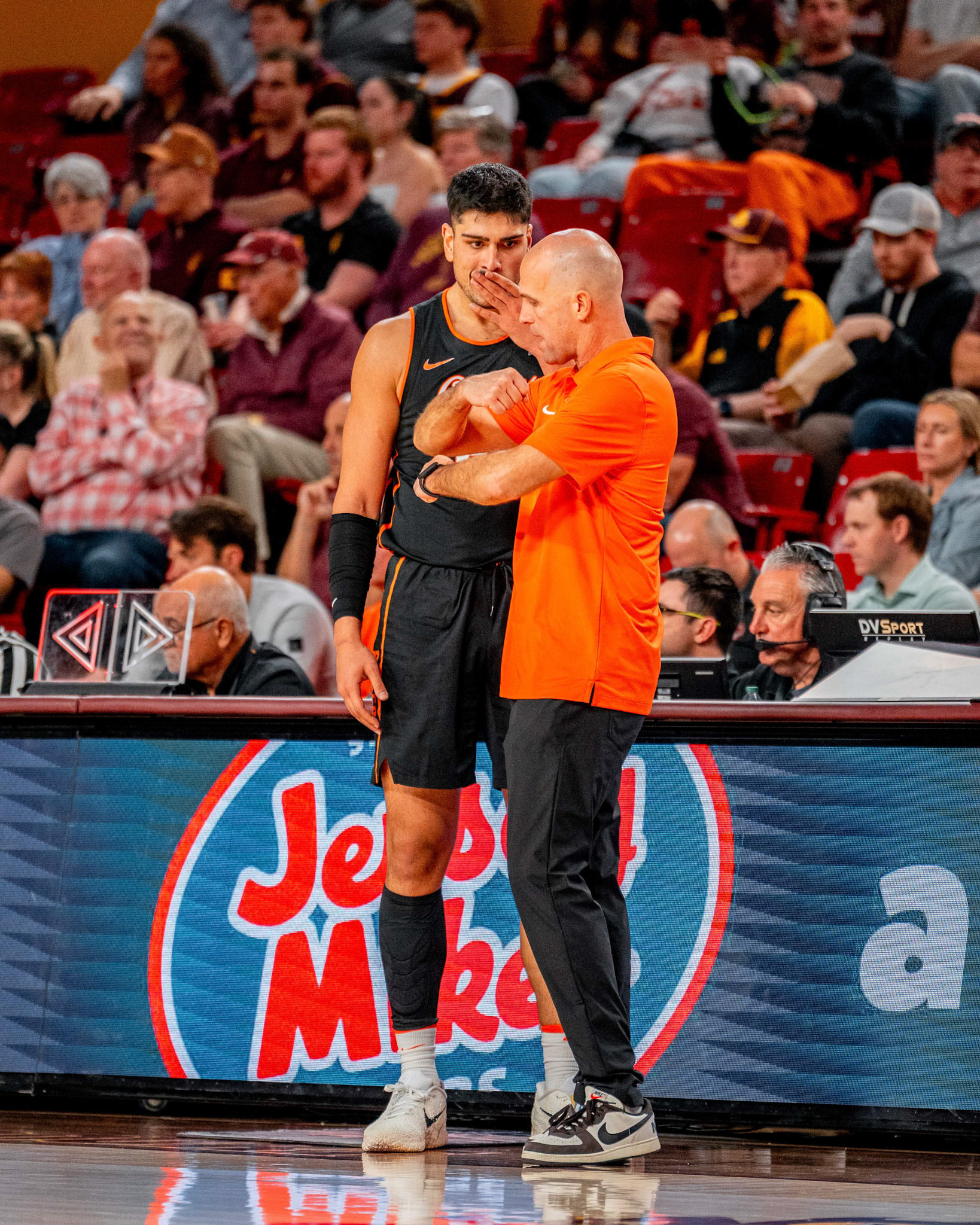 Image Taken at Oklahoma State Mens Basketball at Arizona State University, 10, 02, 2026, Desert Financial Arena, Tempe, Arizona. Carson Skidmore/OSU Athletics