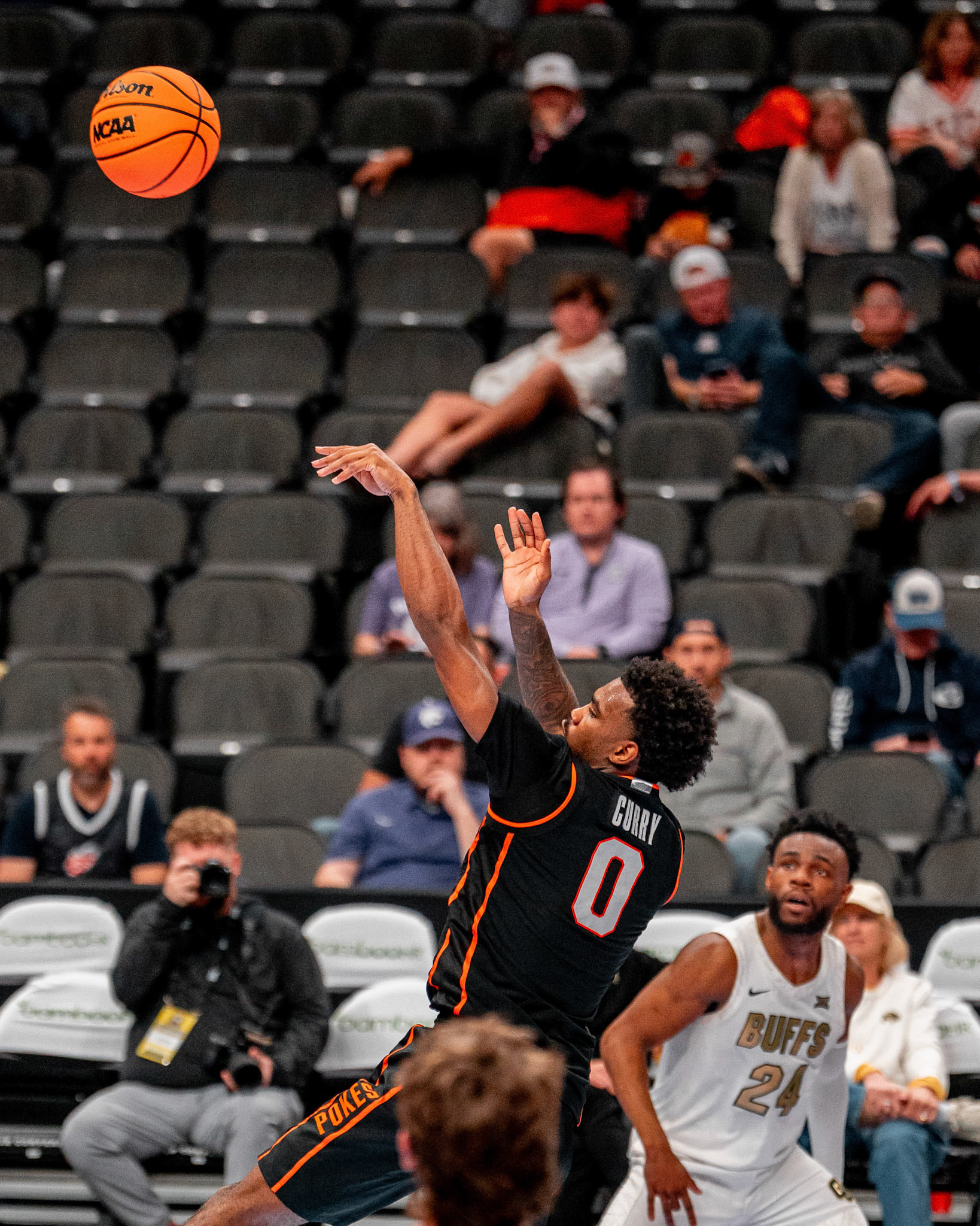 Image Taken at 2026 Phillips 66 Big 12 Men's Basketball Tournament, 11, 03, 2026, T-Mobile Center, Kansas City Missouri. Carson Skidmore/OSU Athletics