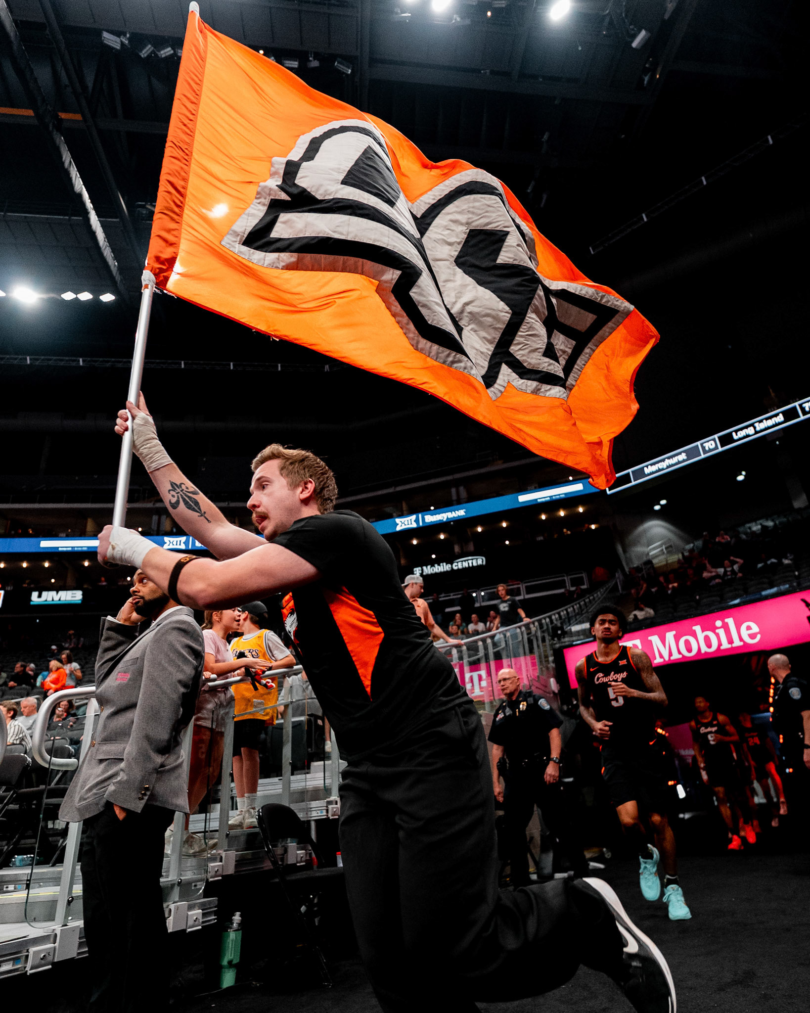 Image Taken at 2026 Phillips 66 Big 12 Men's Basketball Tournament, 11, 03, 2026, T-Mobile Center, Kansas City Missouri. Carson Skidmore/OSU Athletics