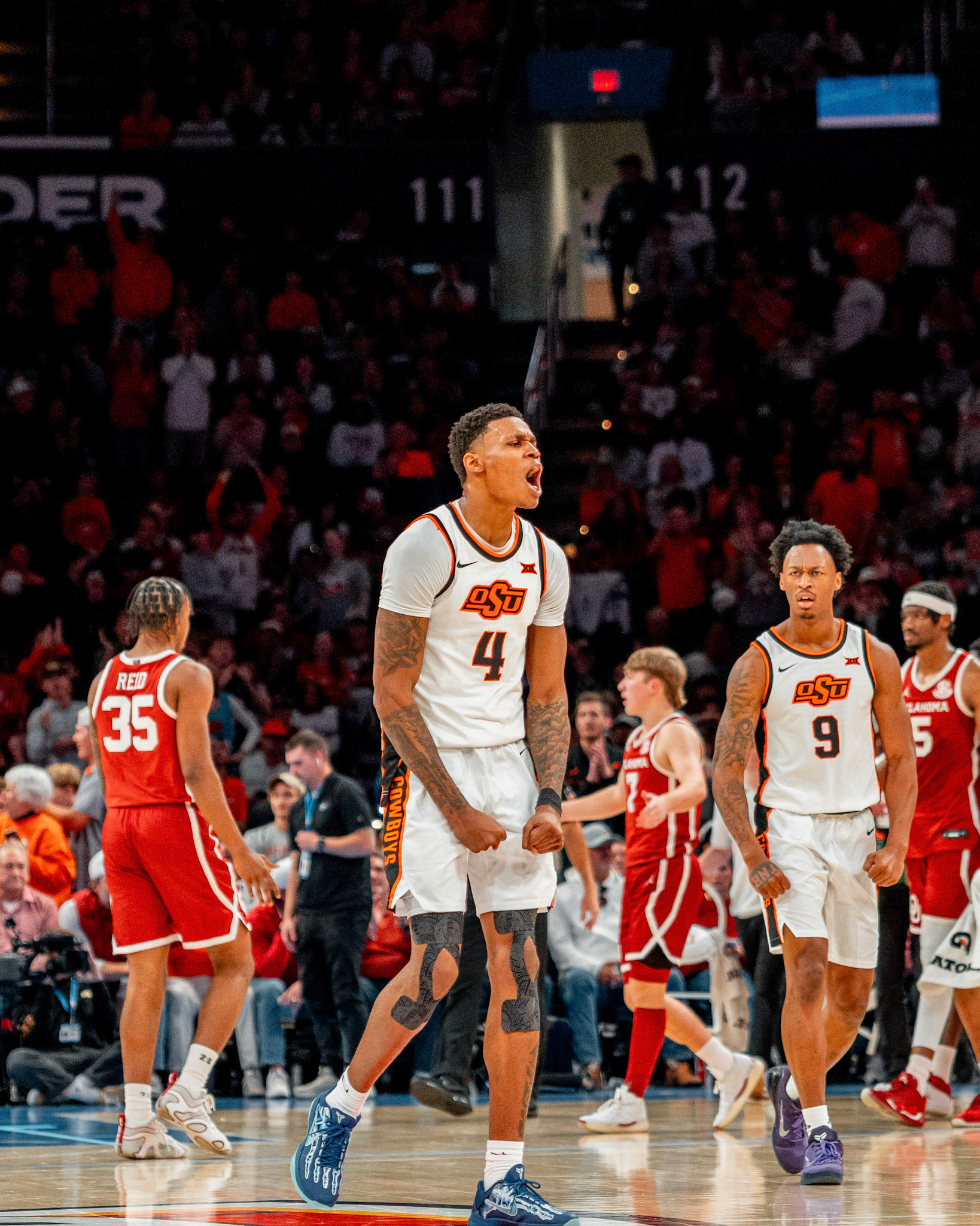 Image Taken at OkState vs Oklahoma, 13, 12, 2025, Paycom Center, Oklahoma City Oklahoma. Carson Skidmore/OSU Athletics