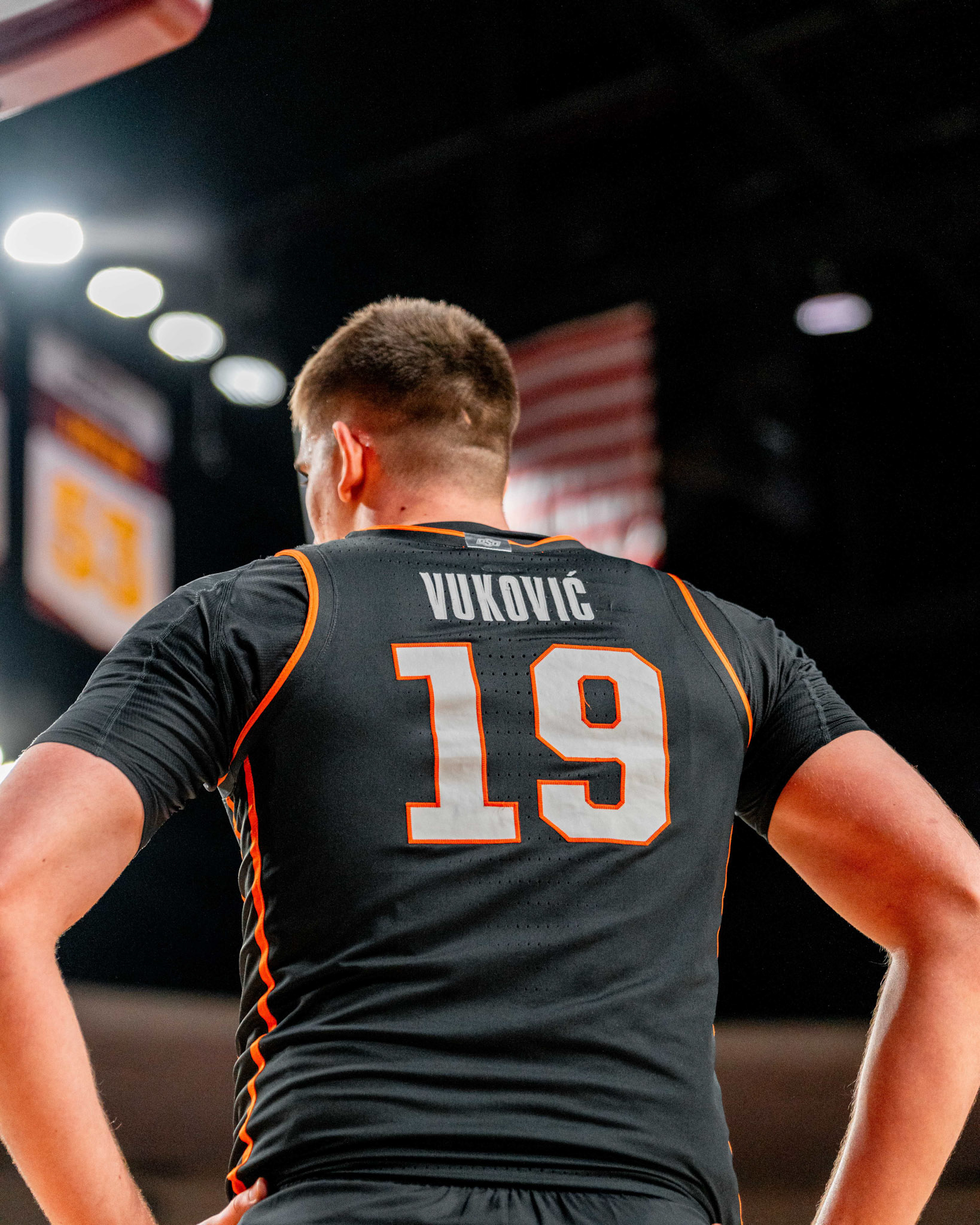 Image Taken at Oklahoma State Mens Basketball at Arizona State University, 10, 02, 2026, Desert Financial Arena, Tempe, Arizona. Carson Skidmore/OSU Athletics