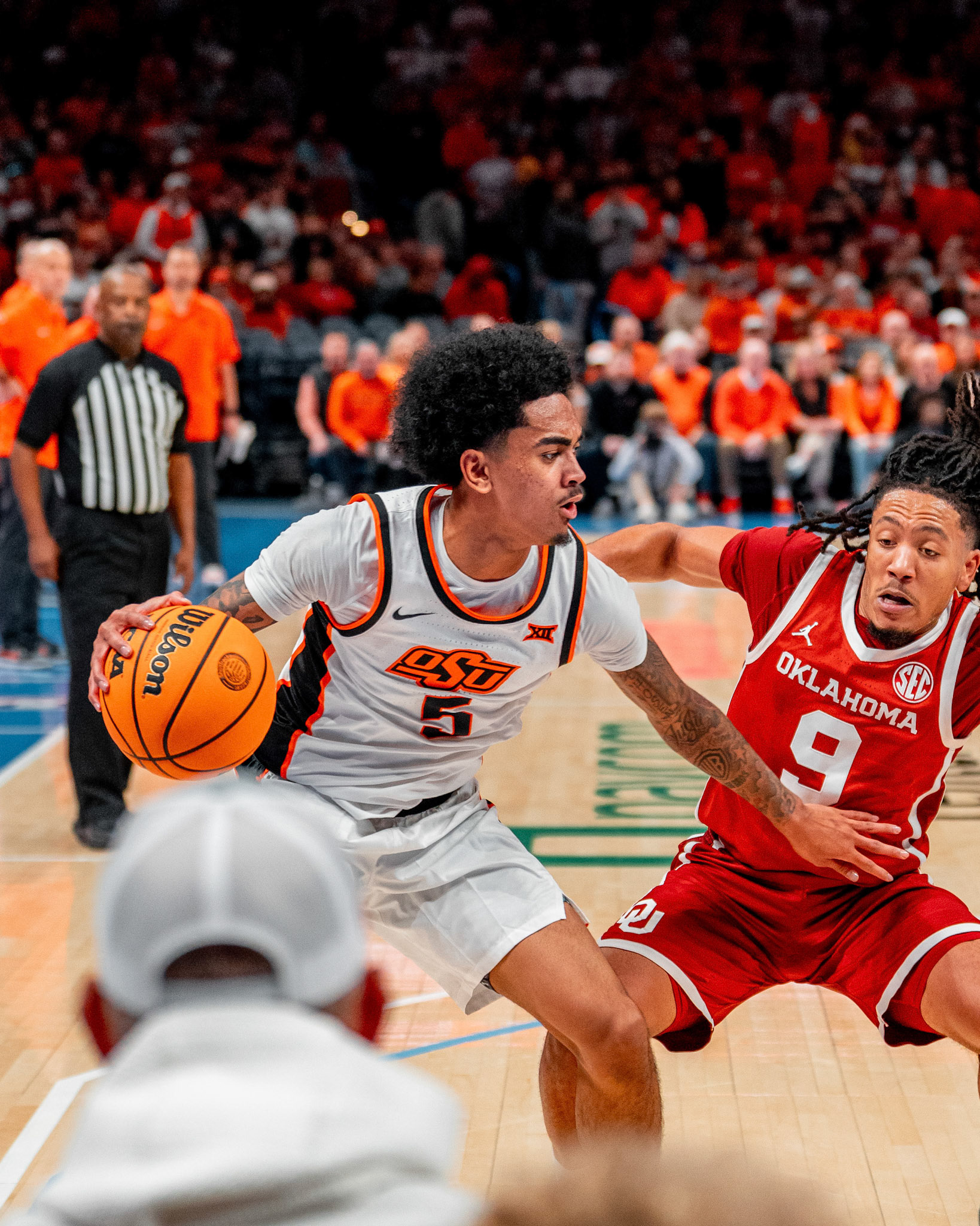 Image Taken at OkState vs Oklahoma, 13, 12, 2025, Paycom Center, Oklahoma City Oklahoma. Carson Skidmore/OSU Athletics