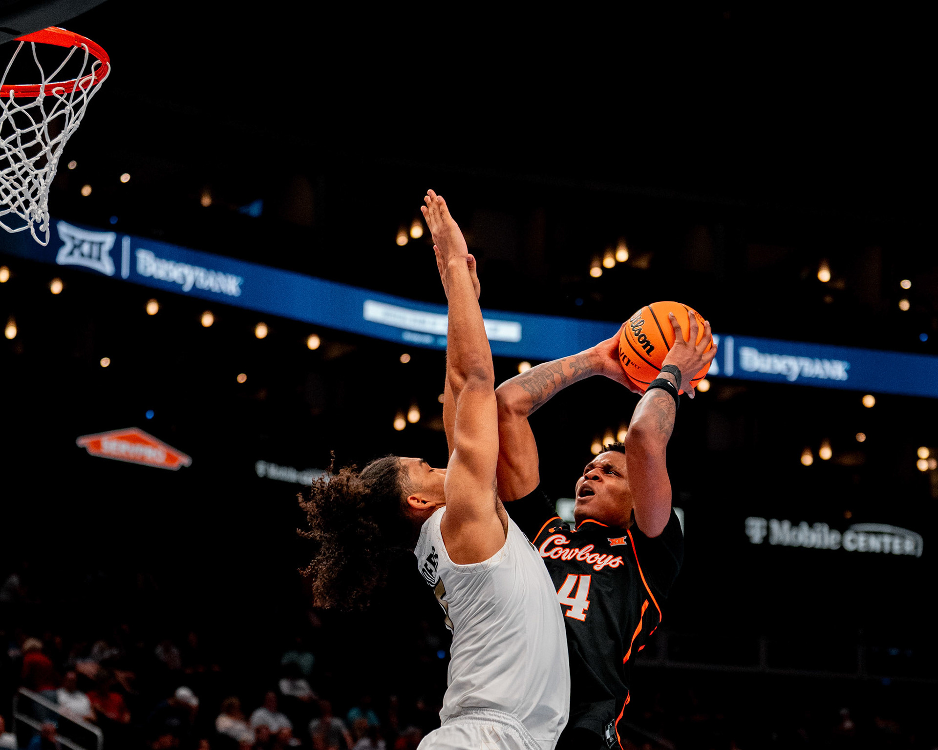 Image Taken at 2026 Phillips 66 Big 12 Men's Basketball Tournament, 11, 03, 2026, T-Mobile Center, Kansas City Missouri. Carson Skidmore/OSU Athletics