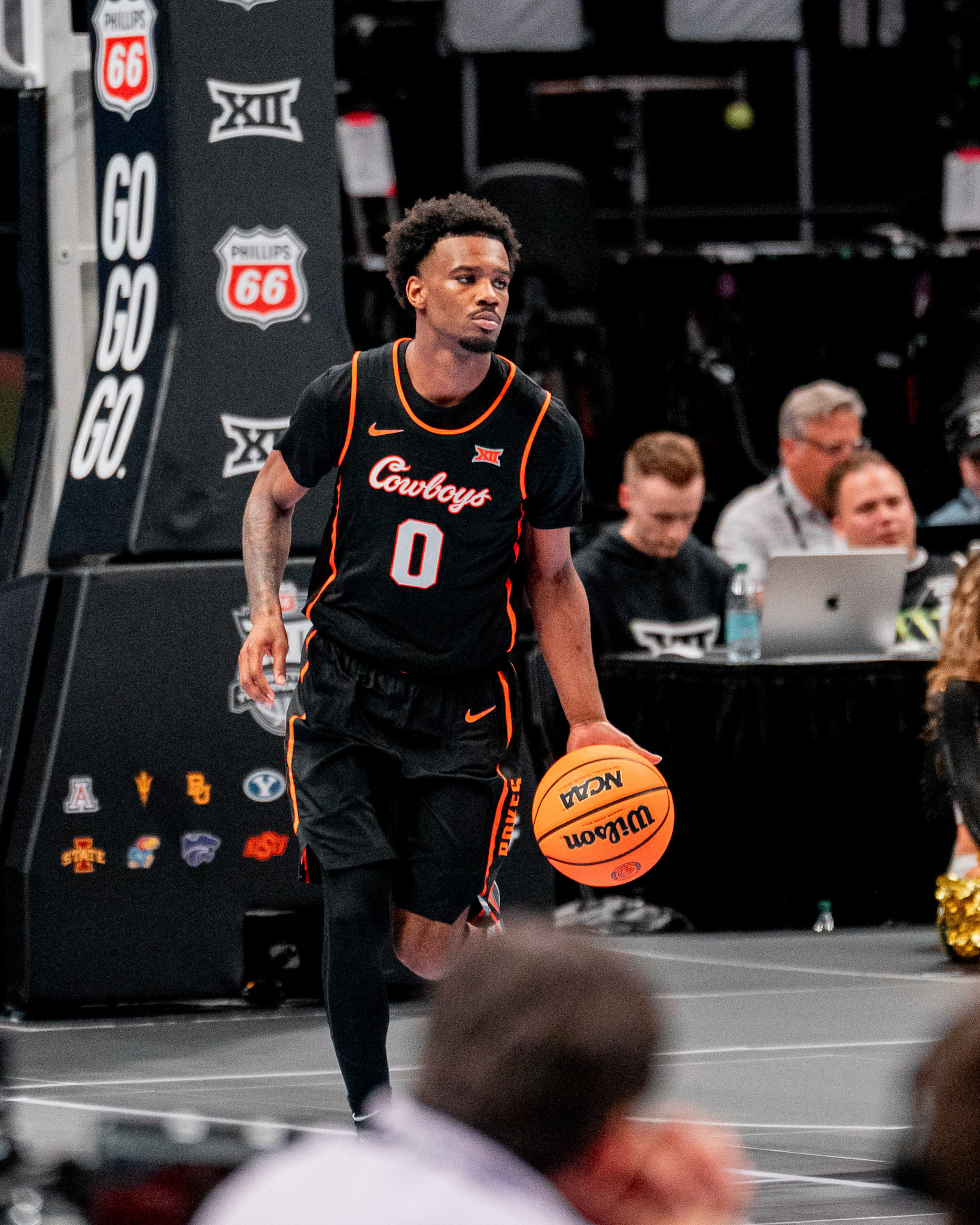 Image Taken at 2026 Phillips 66 Big 12 Men's Basketball Tournament, 11, 03, 2026, T-Mobile Center, Kansas City Missouri. Carson Skidmore/OSU Athletics