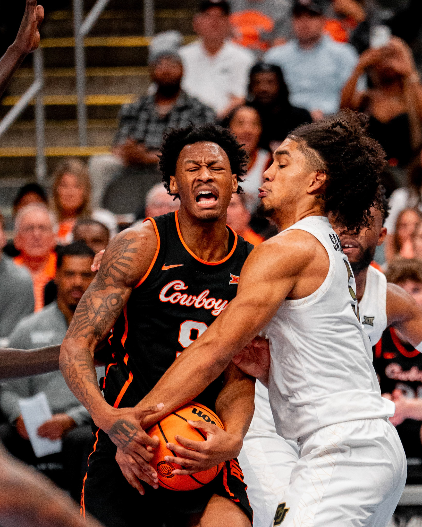 Image Taken at 2026 Phillips 66 Big 12 Men's Basketball Tournament, 11, 03, 2026, T-Mobile Center, Kansas City Missouri. Carson Skidmore/OSU Athletics