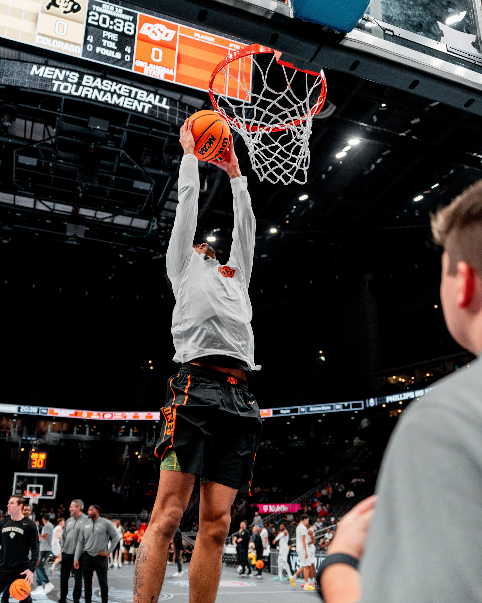 Image Taken at 2026 Phillips 66 Big 12 Men's Basketball Tournament, 11, 03, 2026, T-Mobile Center, Kansas City Missouri. Carson Skidmore/OSU Athletics