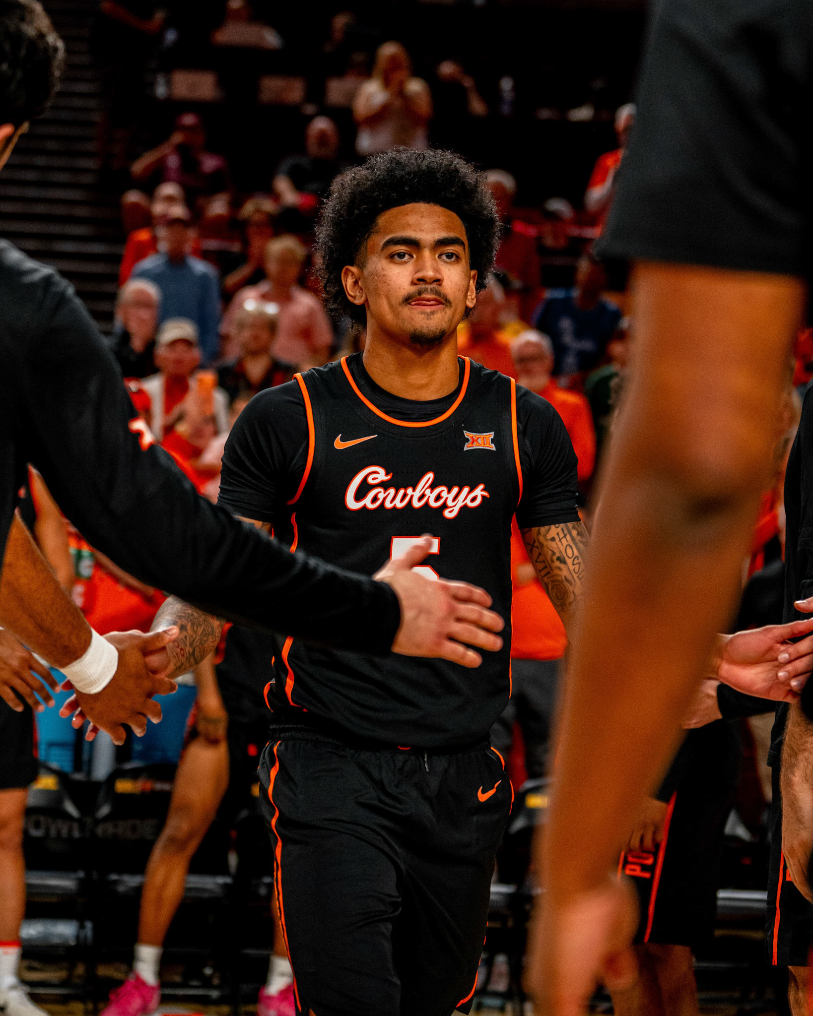 Image Taken at Oklahoma State Mens Basketball at Arizona State University, 10, 02, 2026, Desert Financial Arena, Tempe, Arizona. Carson Skidmore/OSU Athletics