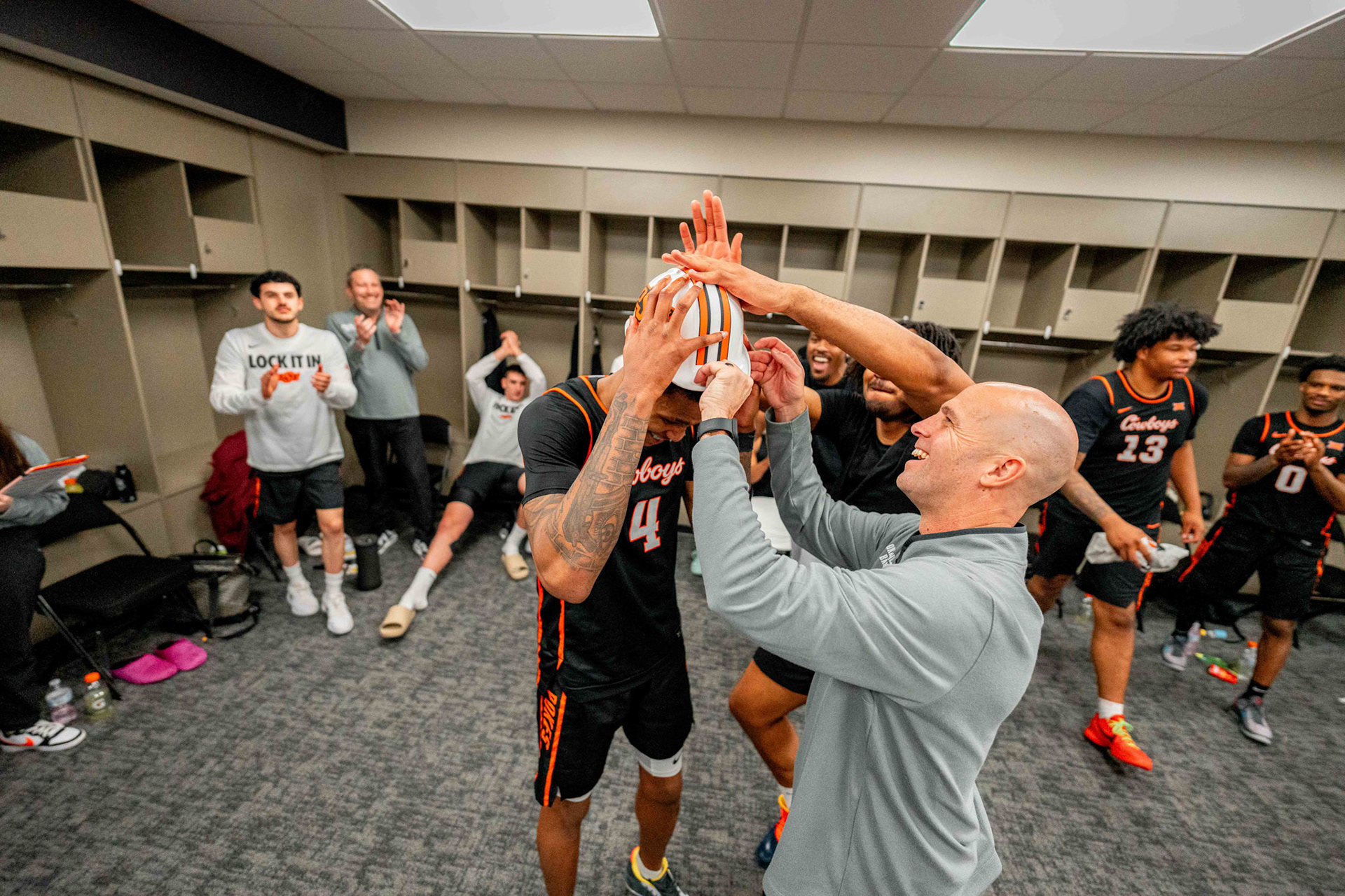 Image Taken at 2026 Phillips 66 Big 12 Men's Basketball Tournament, 11, 03, 2026, T-Mobile Center, Kansas City Missouri. Carson Skidmore/OSU Athletics