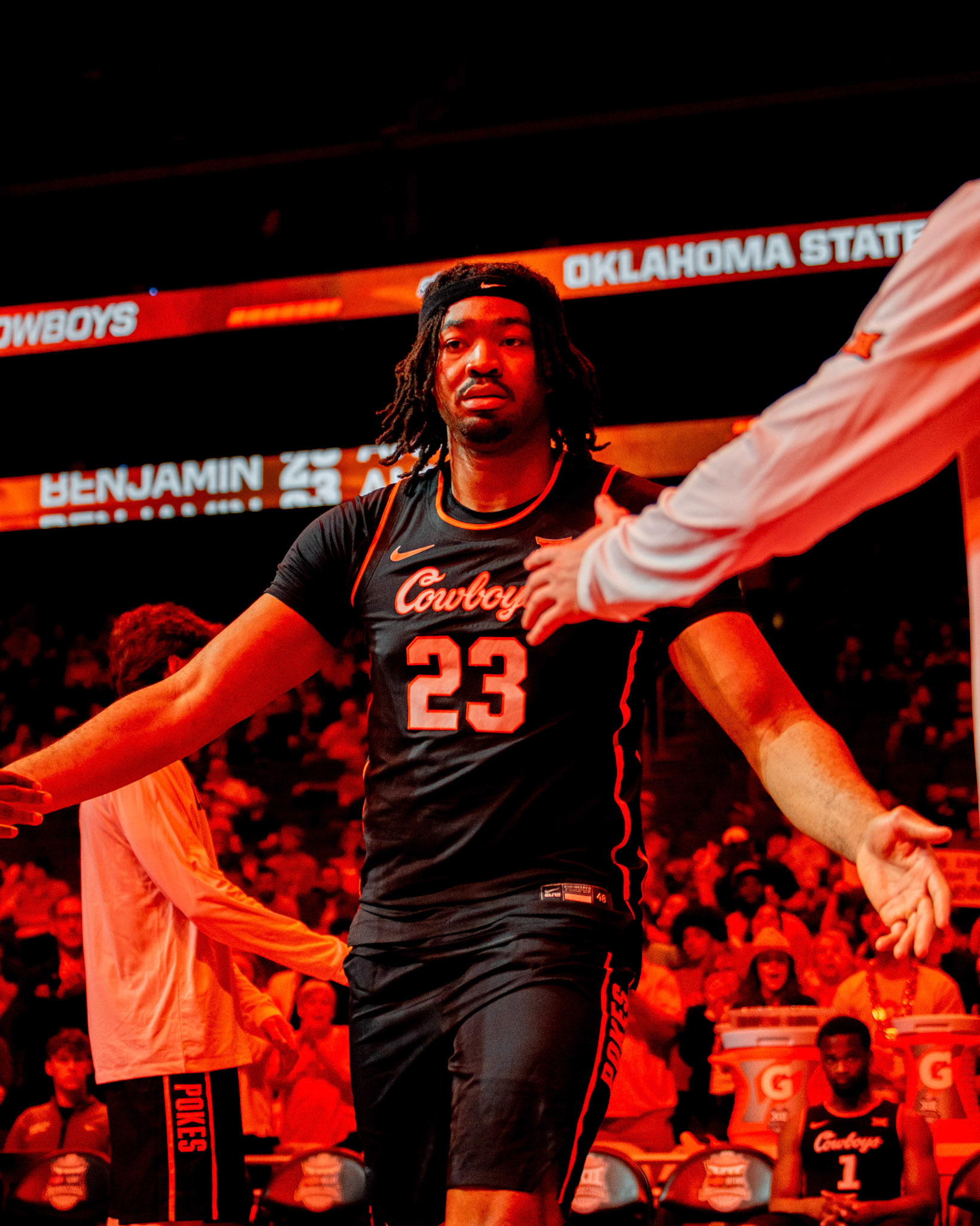 Image Taken at 2026 Phillips 66 Big 12 Men's Basketball Tournament, 11, 03, 2026, T-Mobile Center, Kansas City Missouri. Carson Skidmore/OSU Athletics