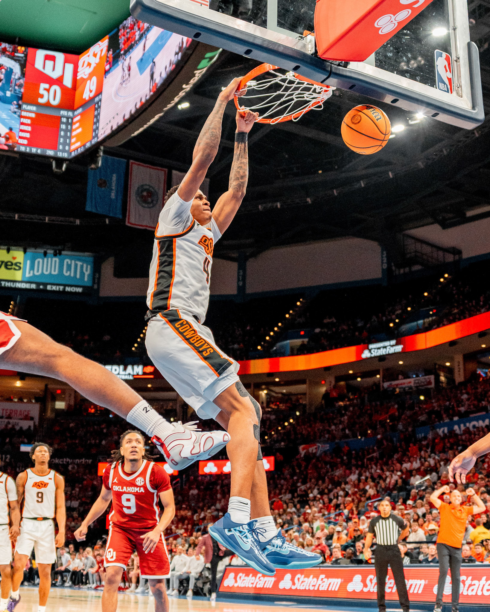 Image Taken at OkState vs Oklahoma, 13, 12, 2025, Paycom Center, Oklahoma City Oklahoma. Carson Skidmore/OSU Athletics