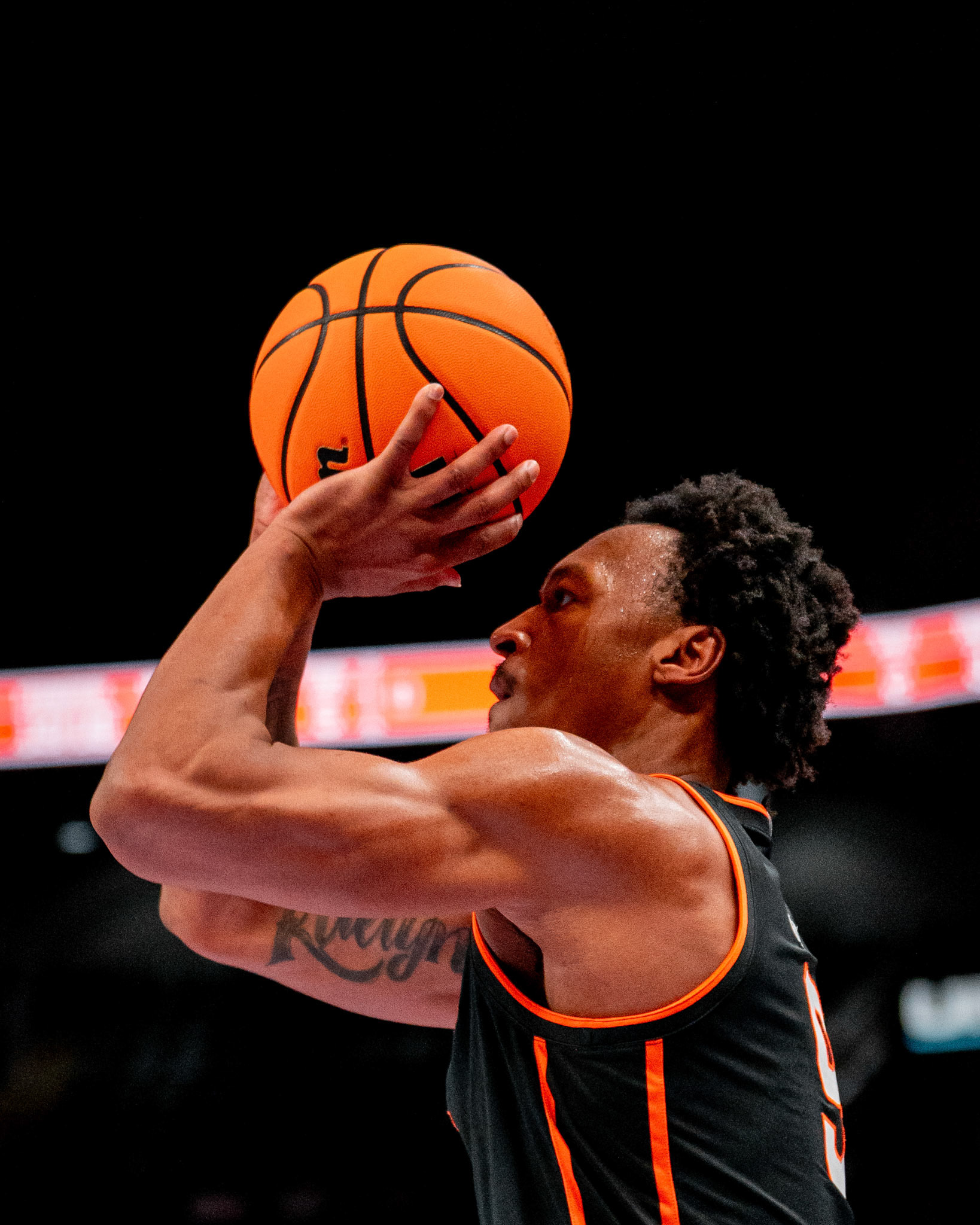 Image Taken at 2026 Phillips 66 Big 12 Men's Basketball Tournament, 11, 03, 2026, T-Mobile Center, Kansas City Missouri. Carson Skidmore/OSU Athletics