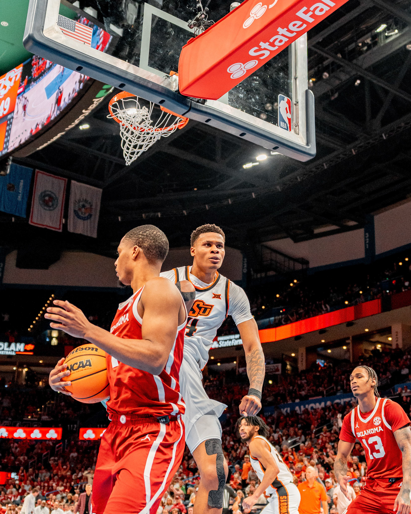 Image Taken at OkState vs Oklahoma, 13, 12, 2025, Paycom Center, Oklahoma City Oklahoma. Carson Skidmore/OSU Athletics