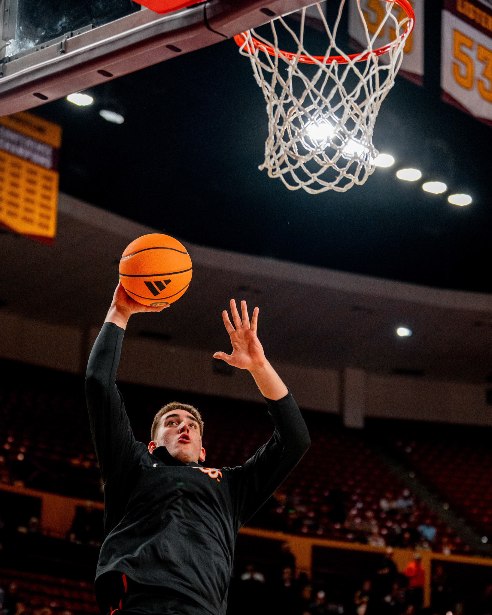 Image Taken at Oklahoma State Mens Basketball at Arizona State University, 10, 02, 2026, Desert Financial Arena, Tempe, Arizona. Carson Skidmore/OSU Athletics