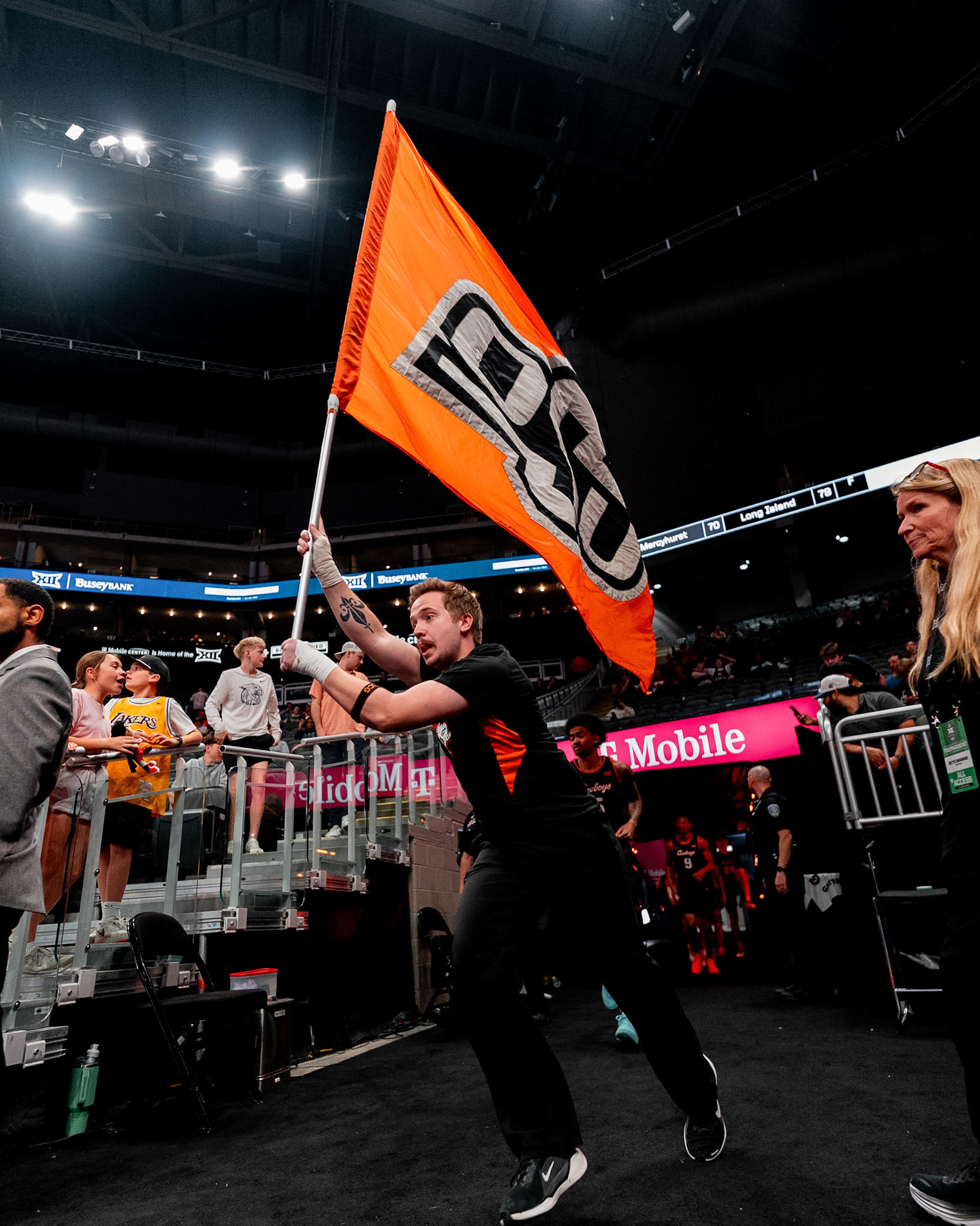 Image Taken at 2026 Phillips 66 Big 12 Men's Basketball Tournament, 11, 03, 2026, T-Mobile Center, Kansas City Missouri. Carson Skidmore/OSU Athletics